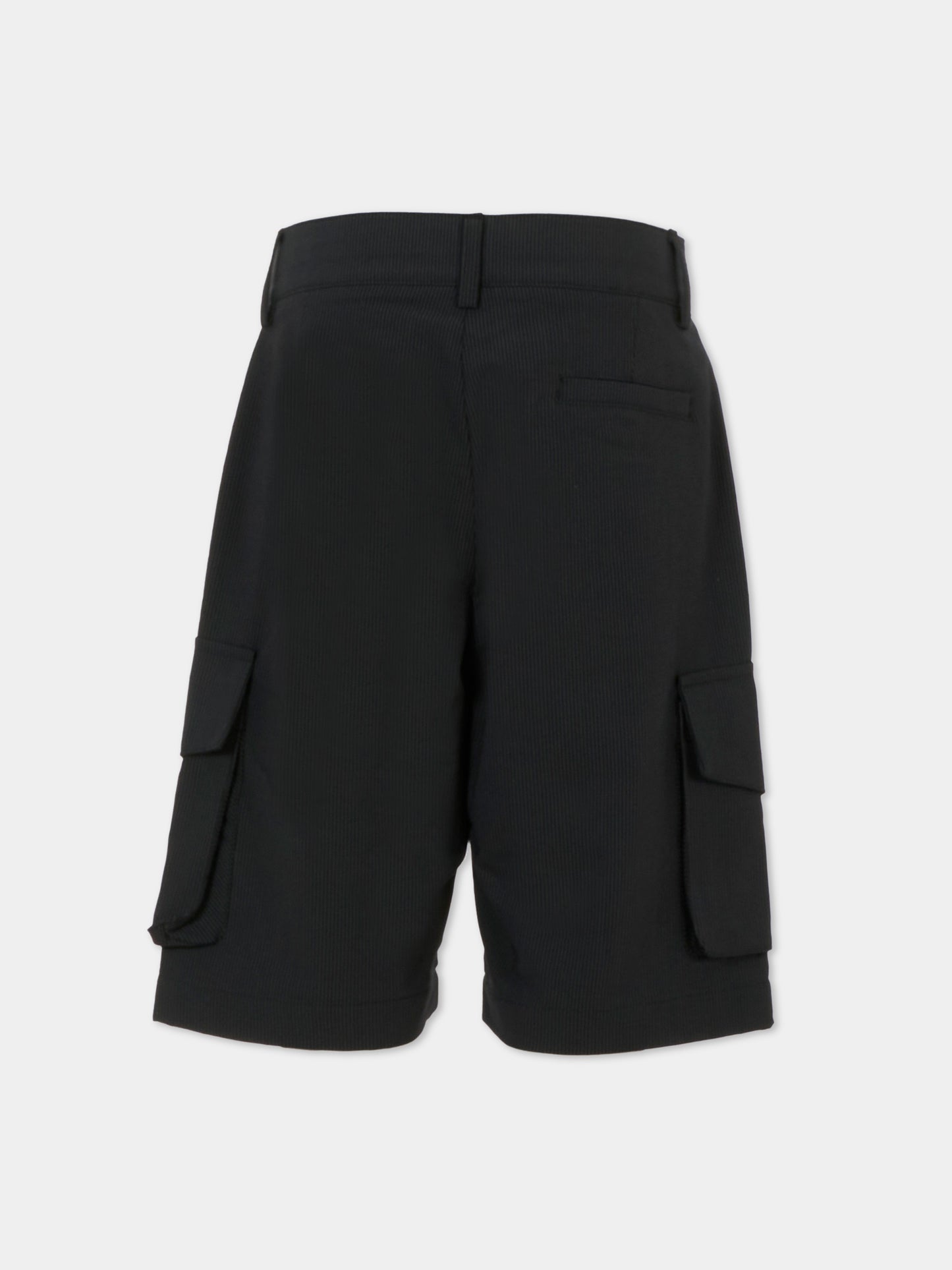 Shorts blu per bambino con logo,Msgm Kids,S5MSJBBE047 060