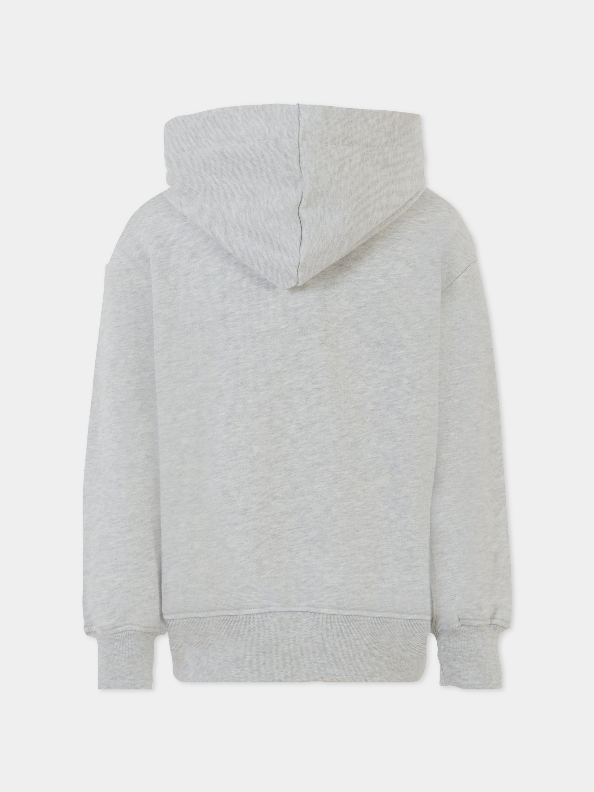 Felpa grigia per bambino con scritta,Msgm Kids,S5MSJBHS040 107