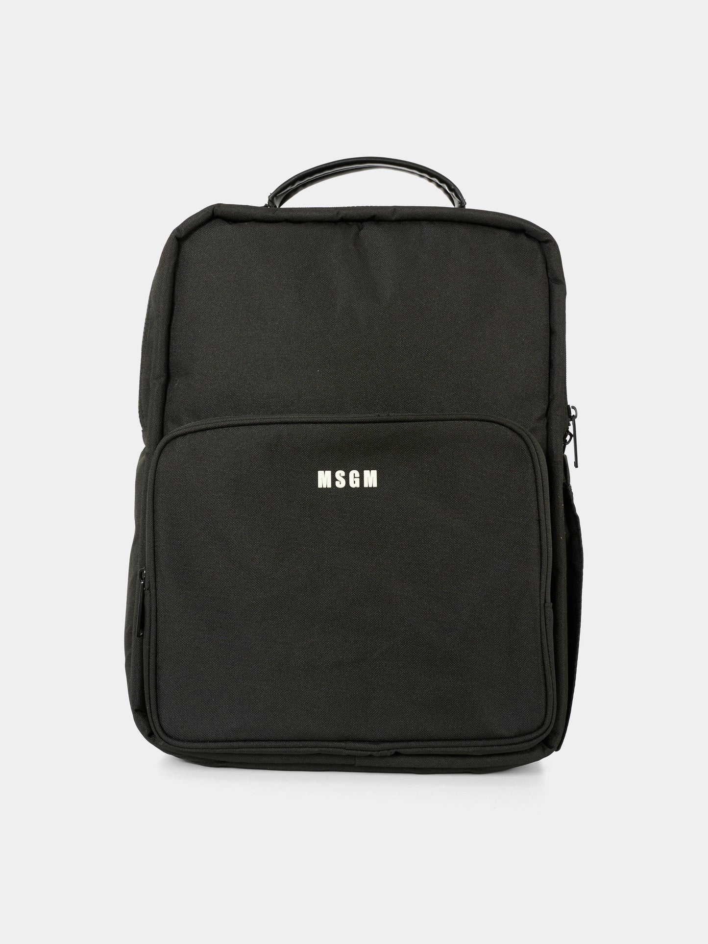 Zaino nero per bambini con logo,Msgm Kids,S5MSJUBP197 110