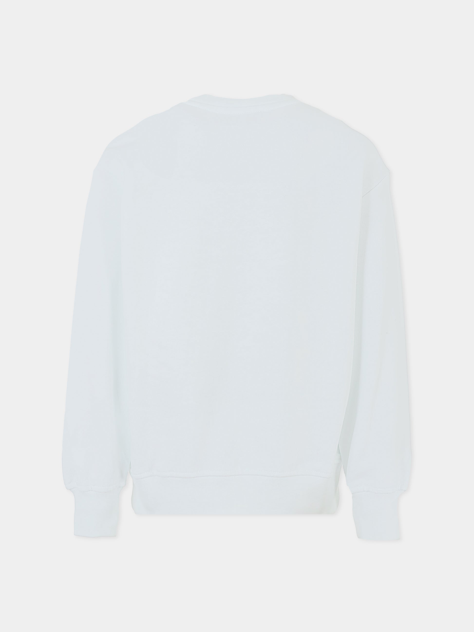Felpa bianca per bambini con logo,Msgm Kids,S5MSJUSW053 001