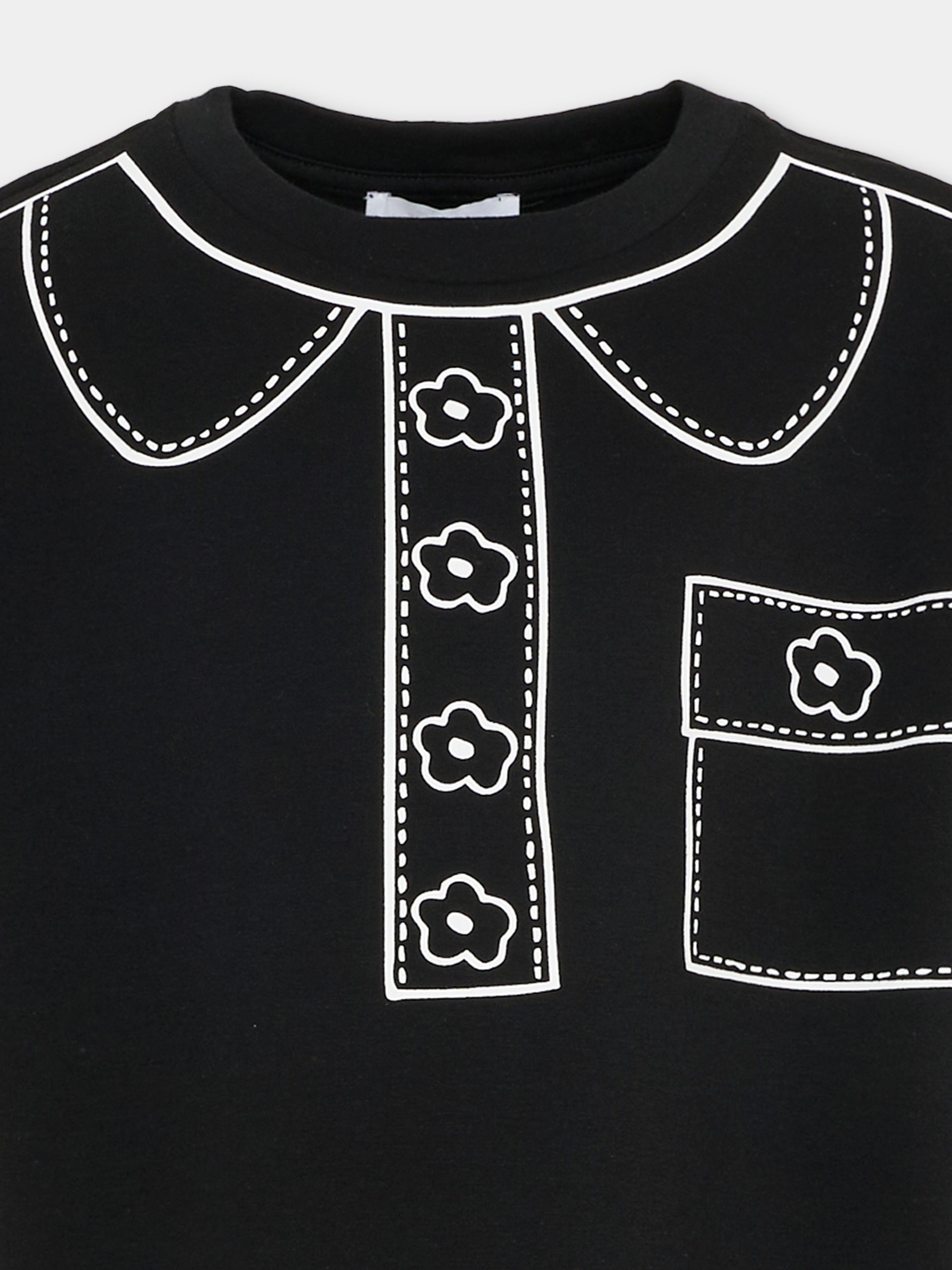 Vestito nero per bambina con margherite,Marc Jacobs,W60710 09B