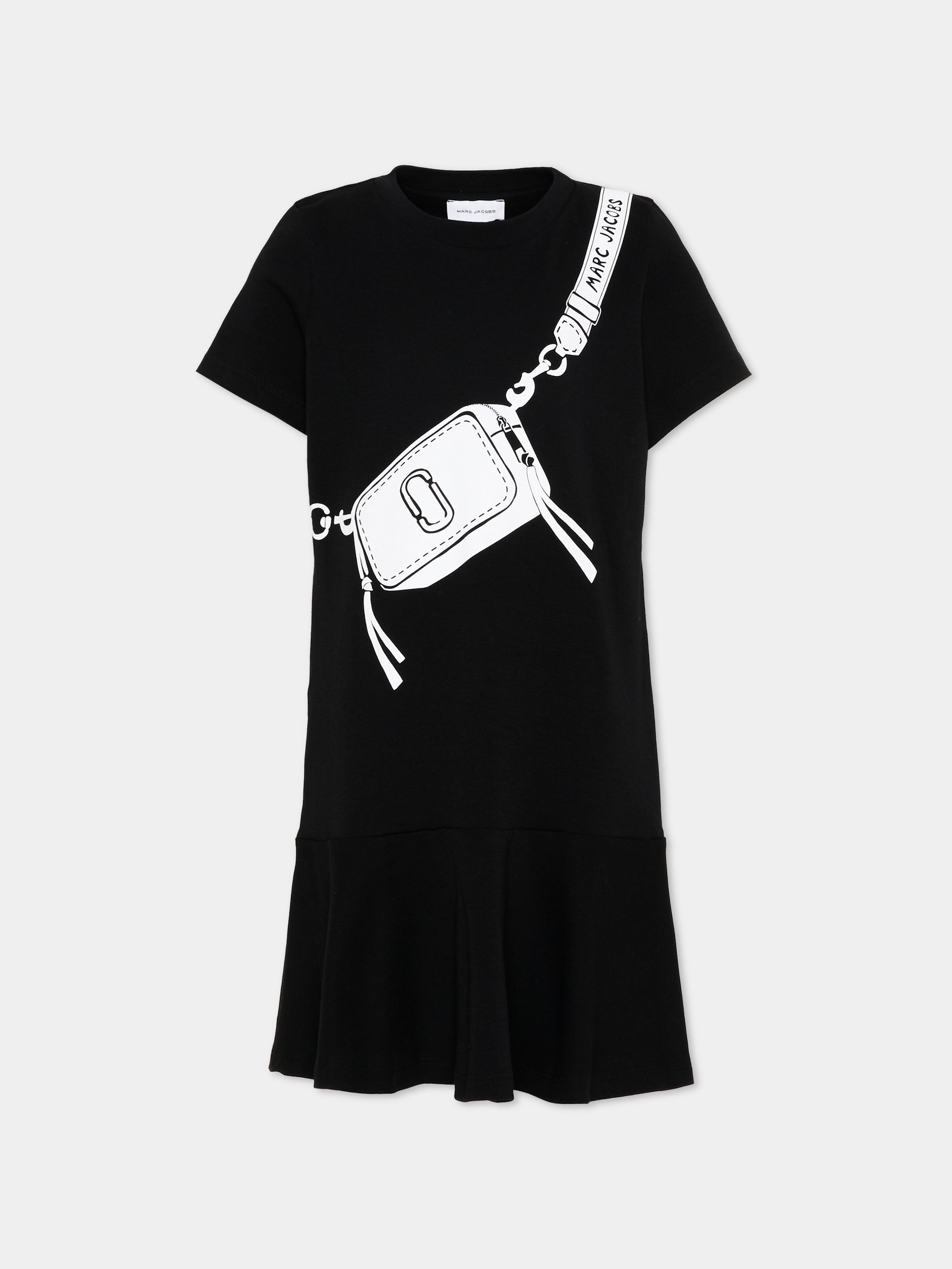 Vestito nero per bambina con stampa borsa,Marc Jacobs,W60711 09B