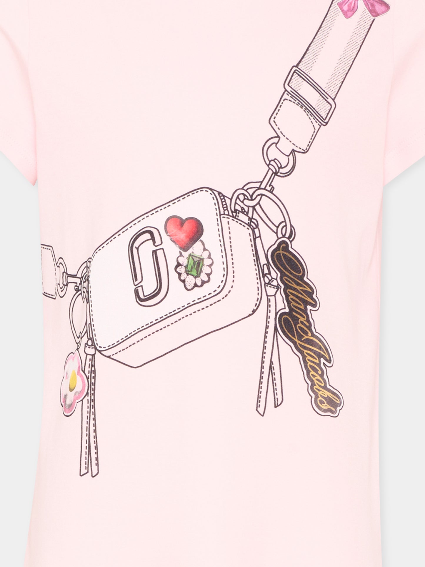 Vestito rosa per bambina con stampa borsa,Marc Jacobs,W60711 475