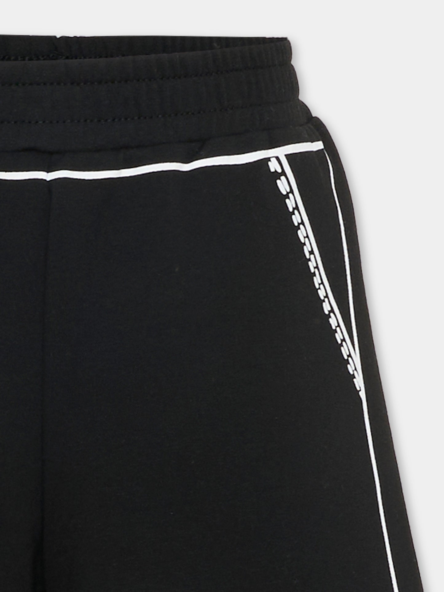 Shorts neri per bambina con margherita,Marc Jacobs,W60736 09B