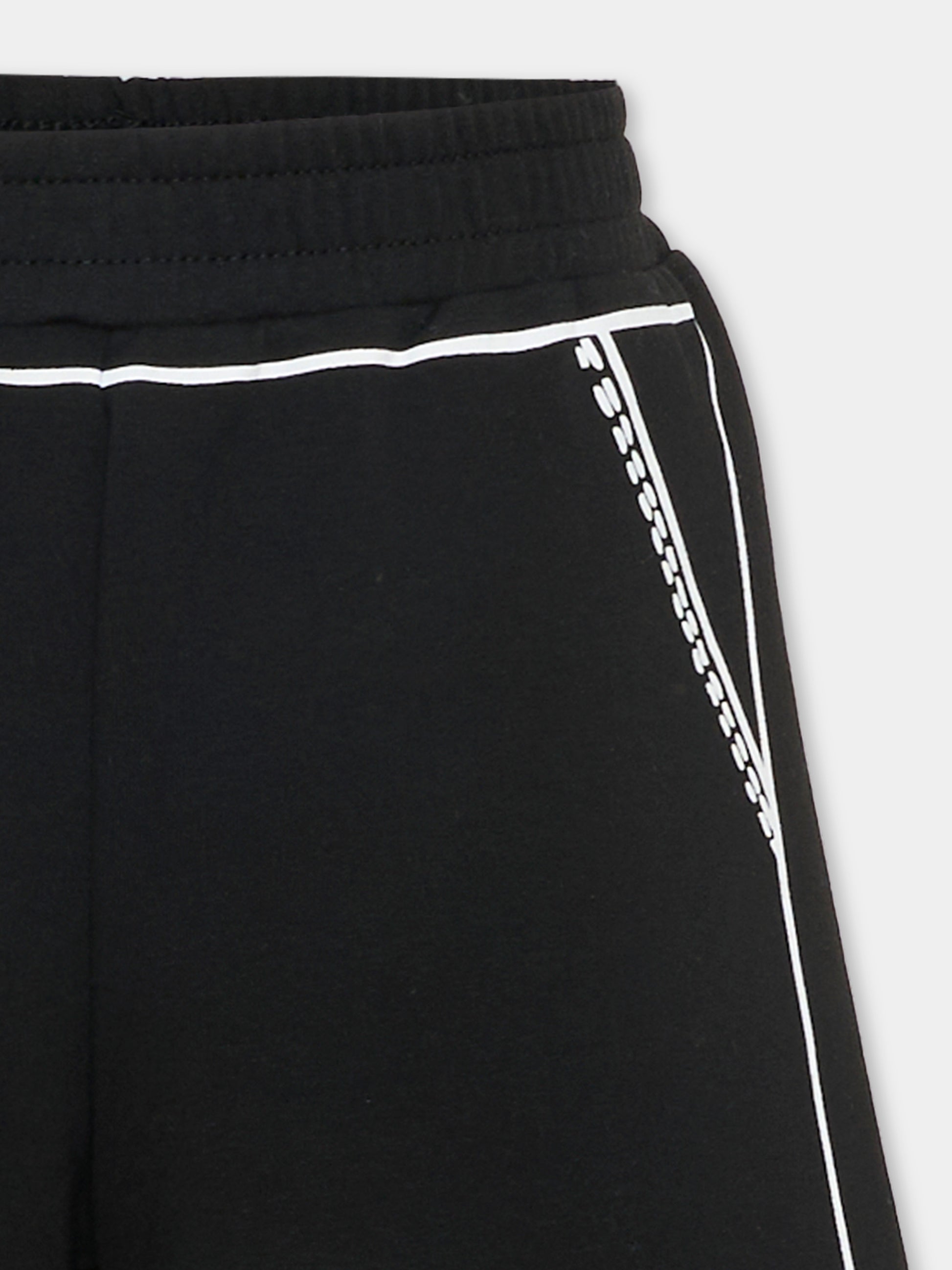 Shorts neri per bambina con margherita,Marc Jacobs,W60736 09B