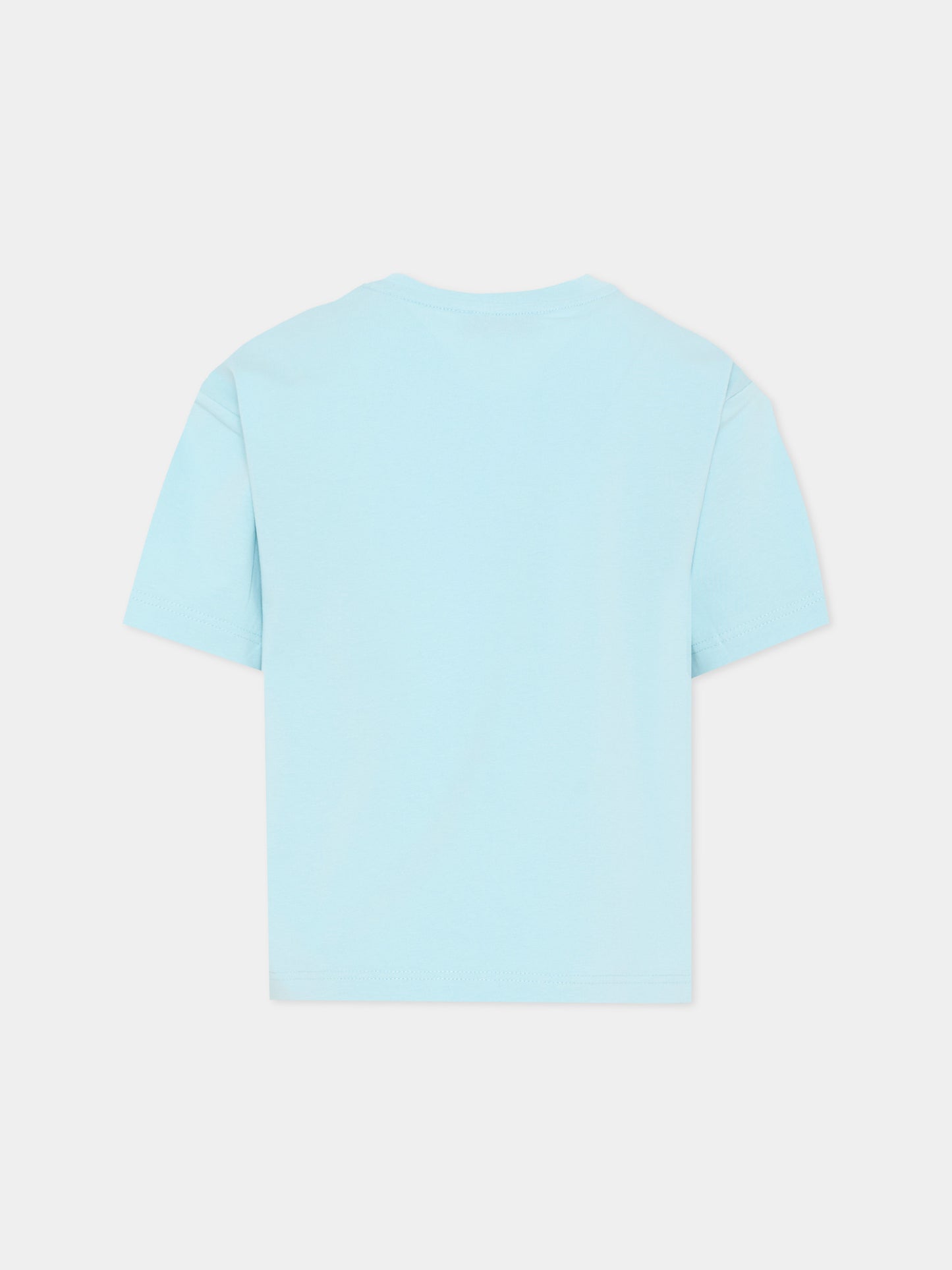 T-Shirt celeste per bambino con logo,Marc Jacobs,W60755 77B