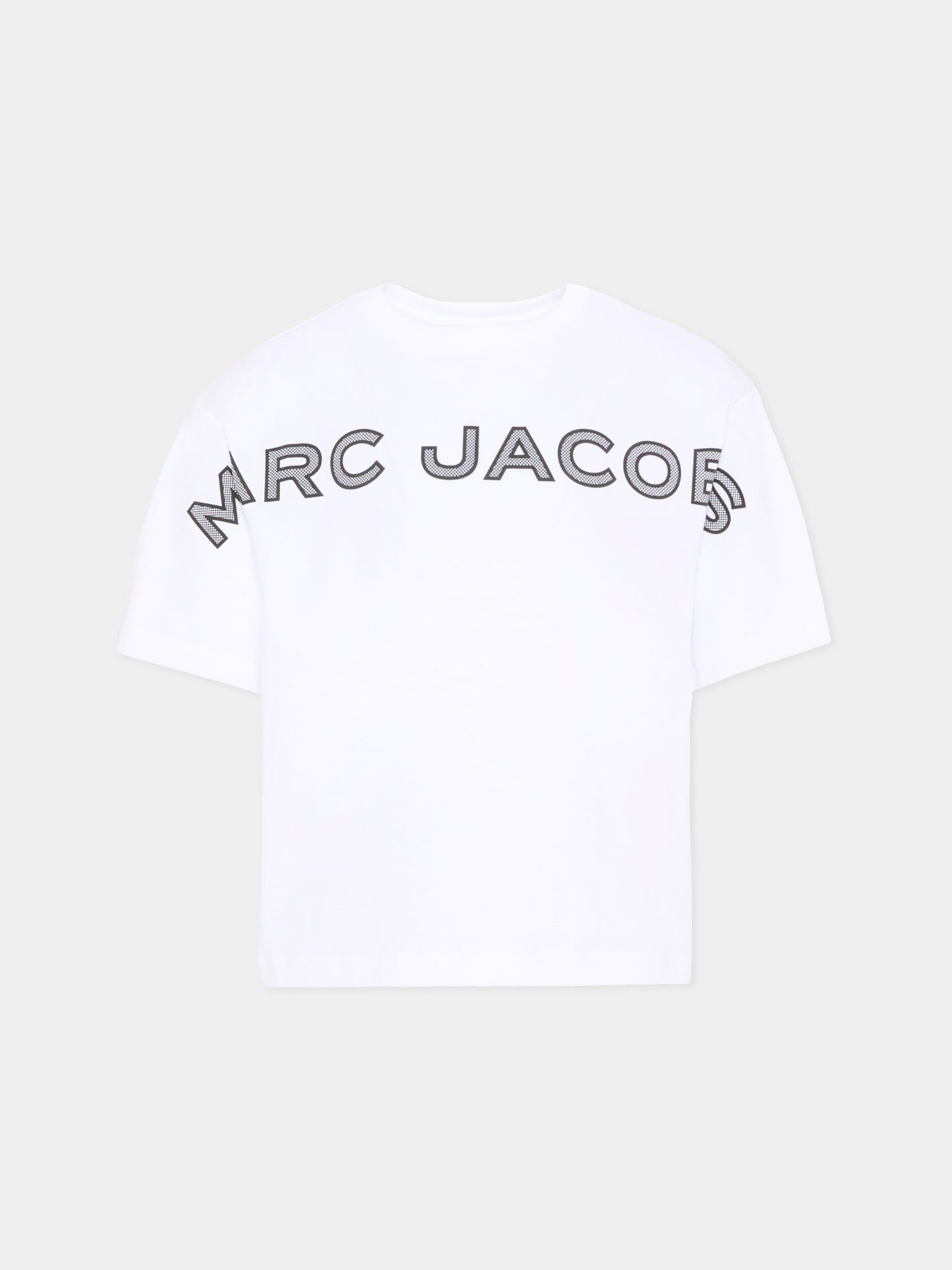 T-shirt bianca per bambini con logo,Marc Jacobs,W60766 10P
