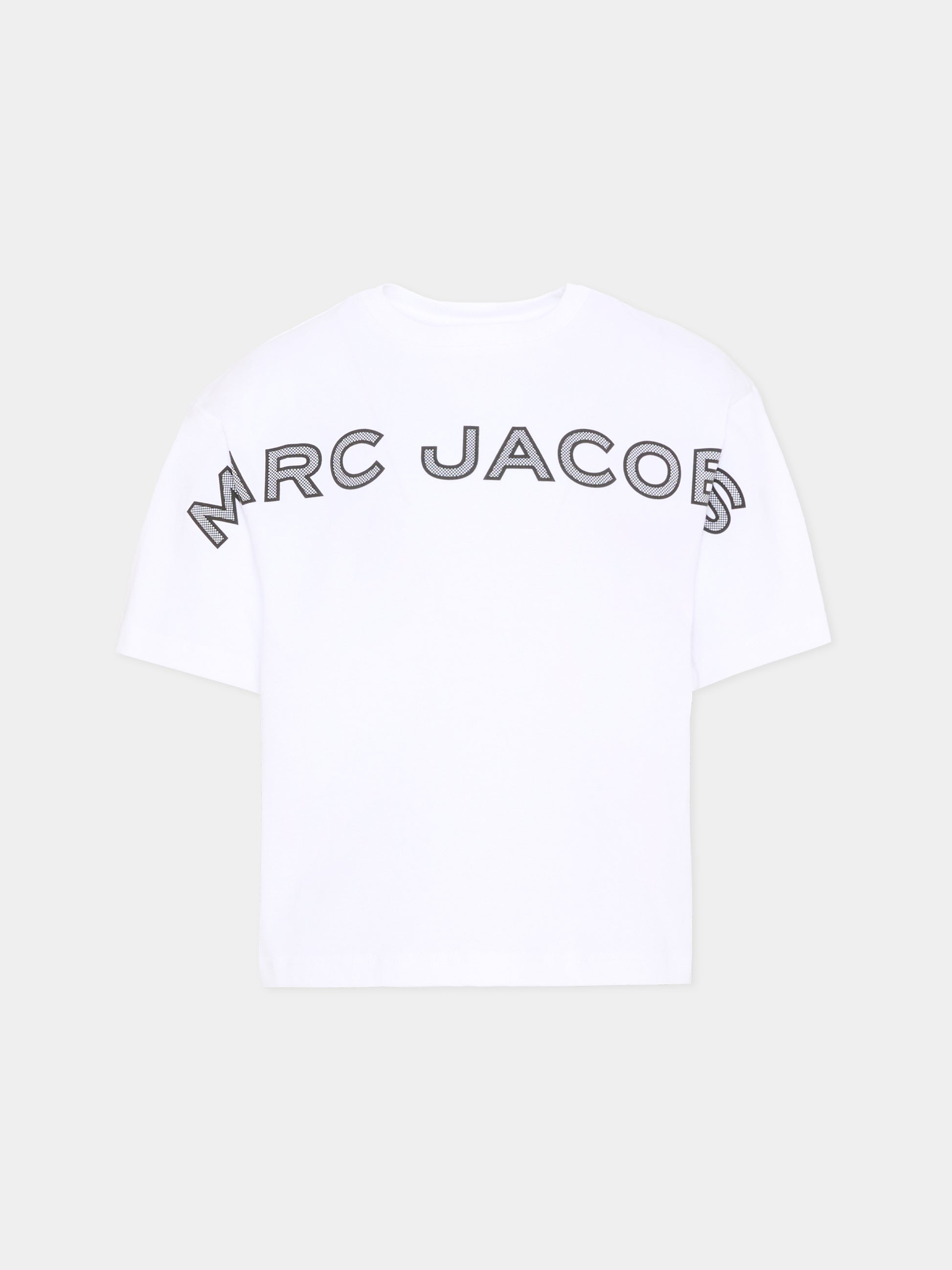 T-shirt bianca per bambini con logo,Marc Jacobs,W60766 10P