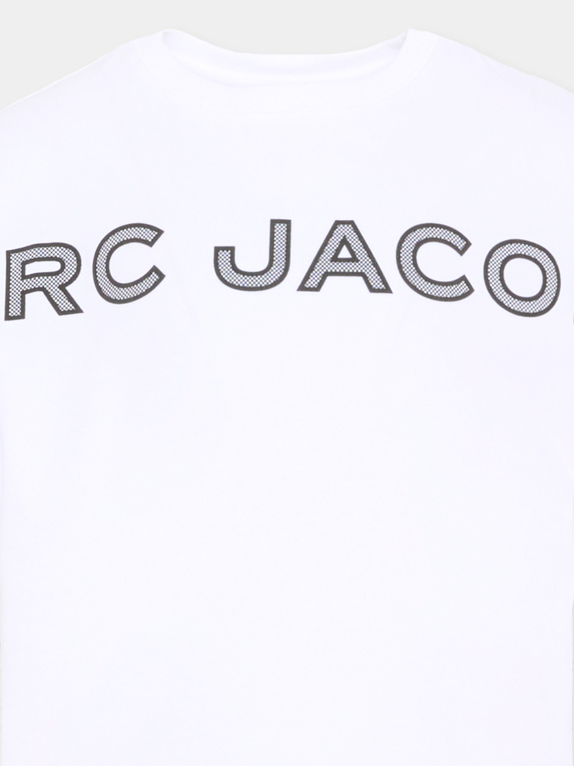 T-shirt bianca per bambini con logo,Marc Jacobs,W60766 10P