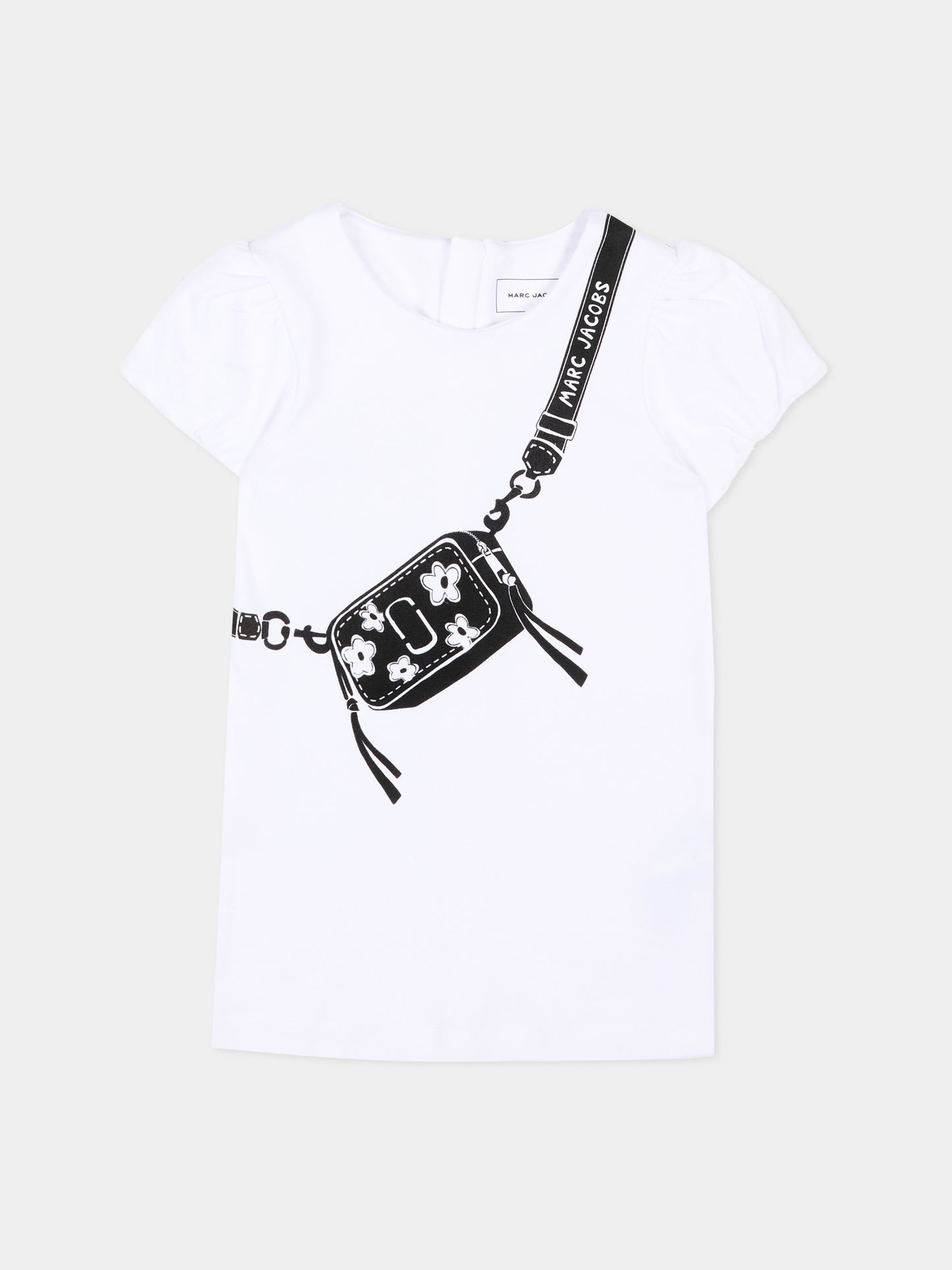 Vestito bianco per neonata con stampa borsa,Marc Jacobs,W60809 10P