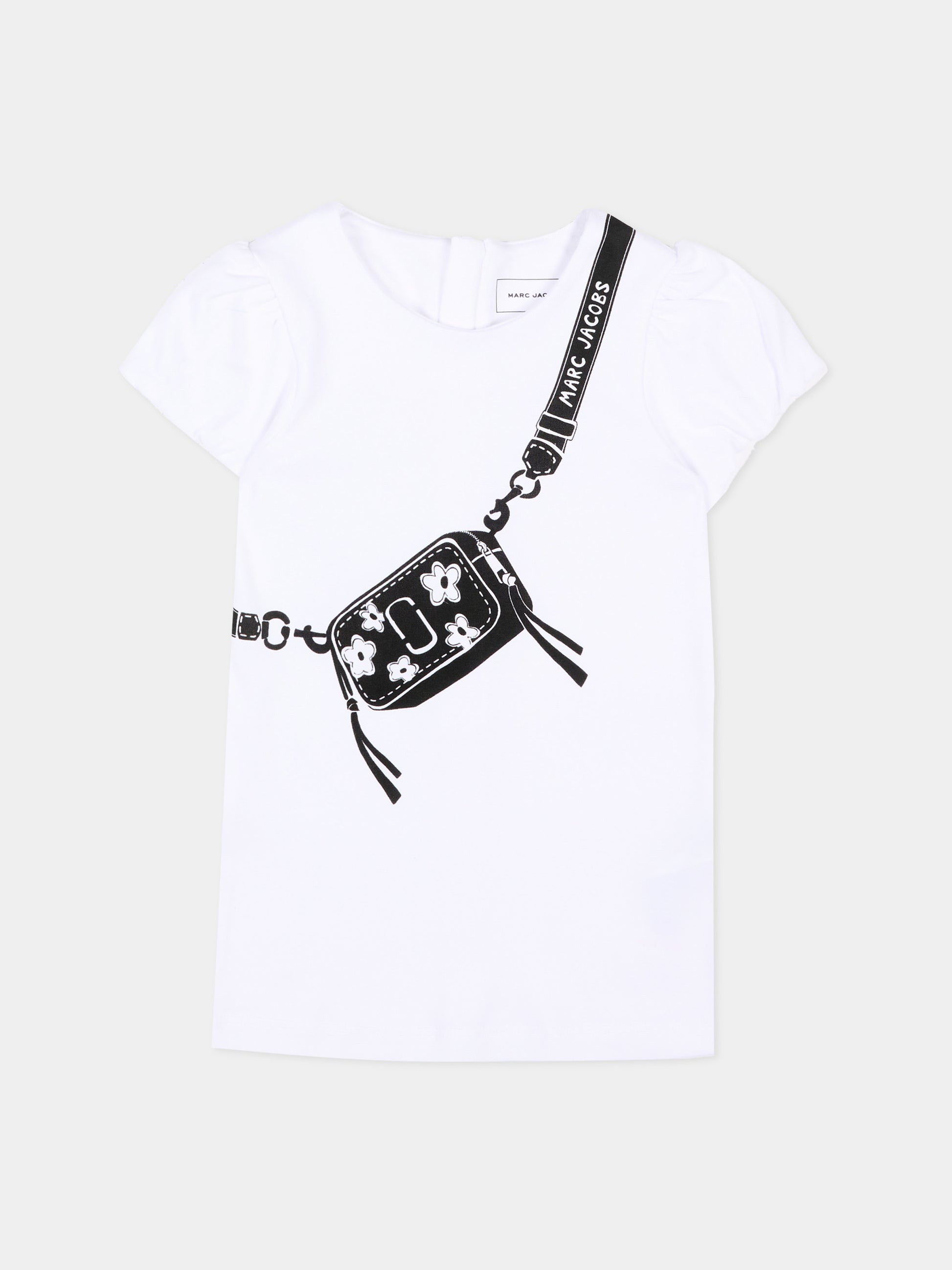 Vestito bianco per neonata con stampa borsa,Marc Jacobs,W60809 10P