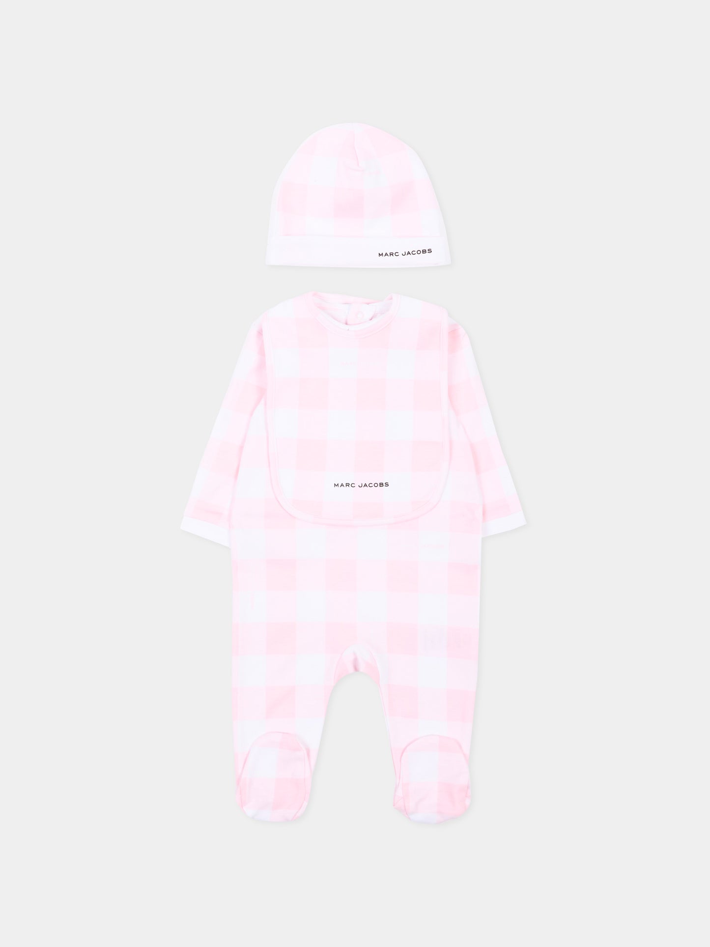 Set tutina rosa vichy per neonata,Marc Jacobs,W60814 475