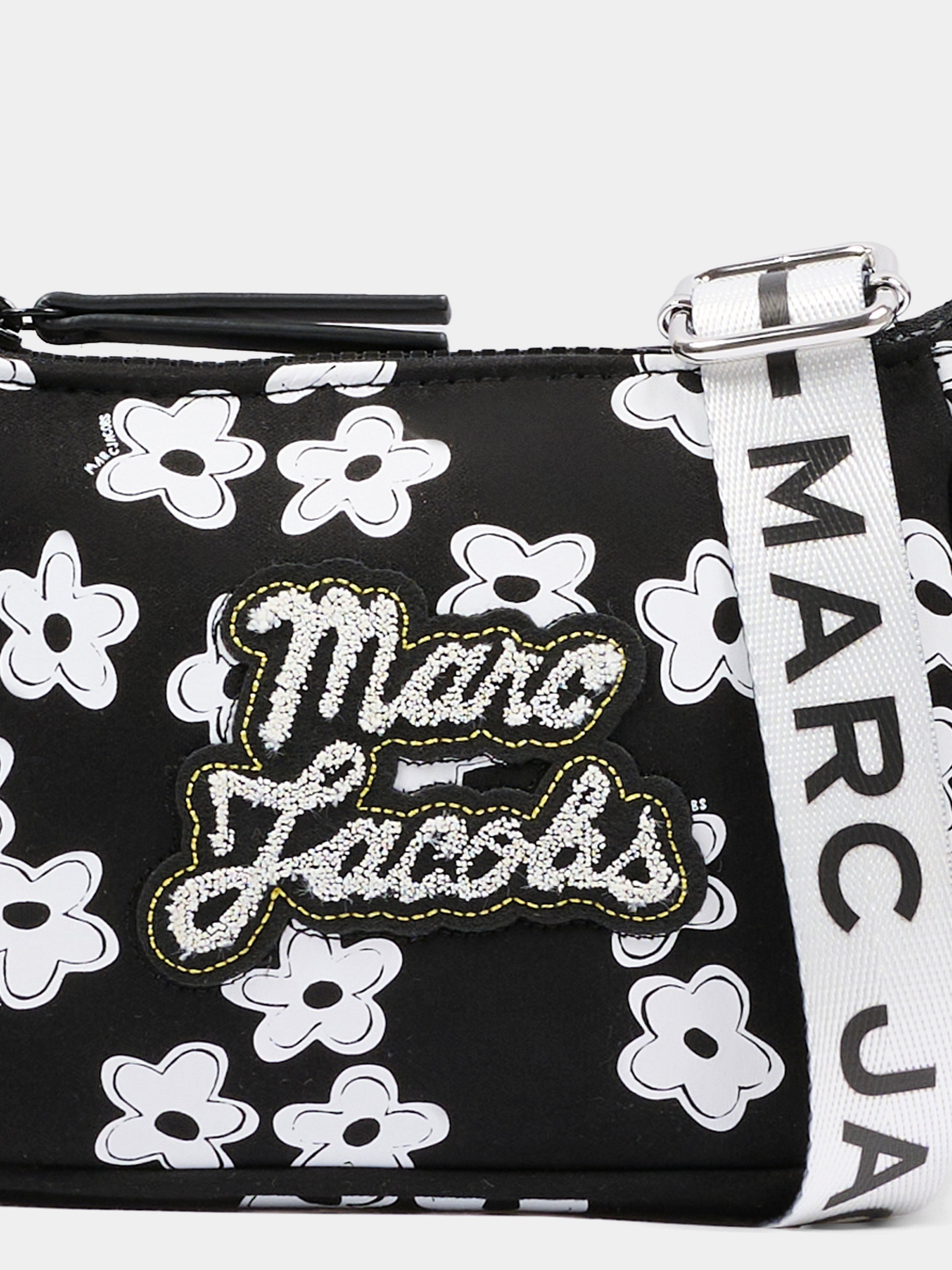 Borsa nera per bambina con margherite,Marc Jacobs,W60835 09B