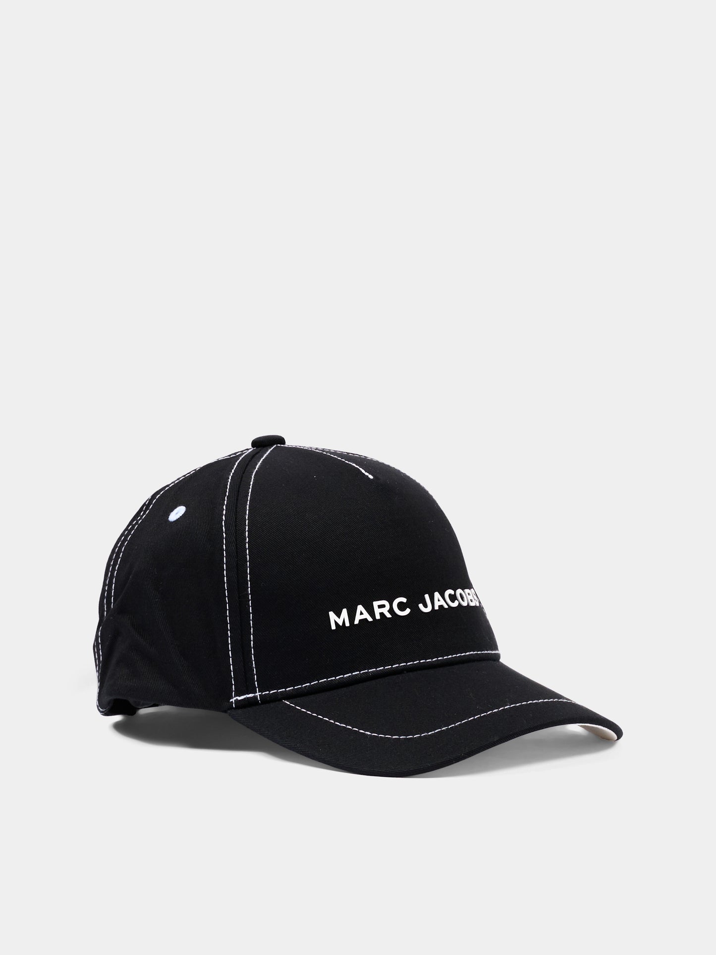 Cappello con visiera nero per bambini con logo,Marc Jacobs,W60844 09B