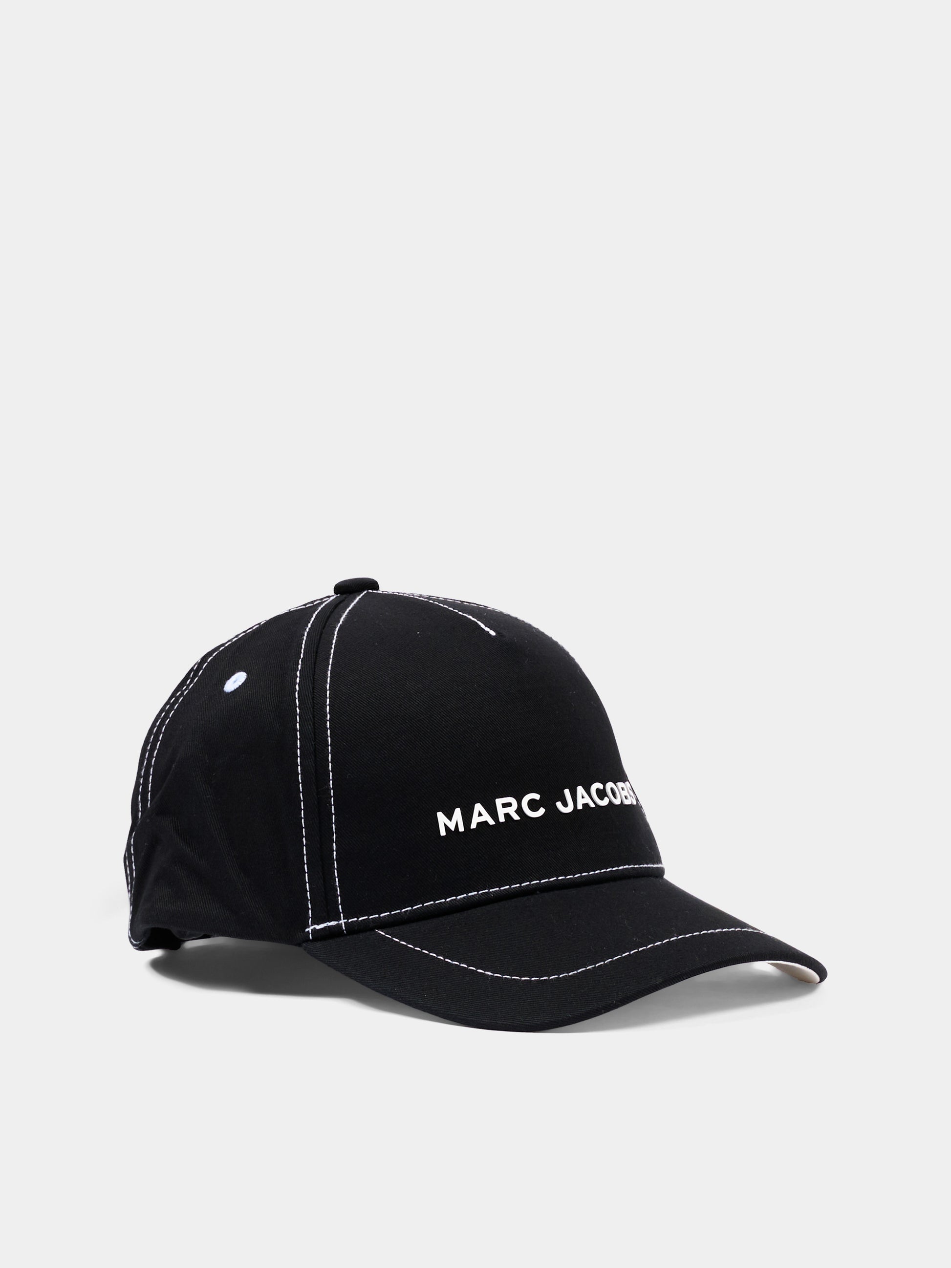 Cappello con visiera nero per bambini con logo,Marc Jacobs,W60844 09B