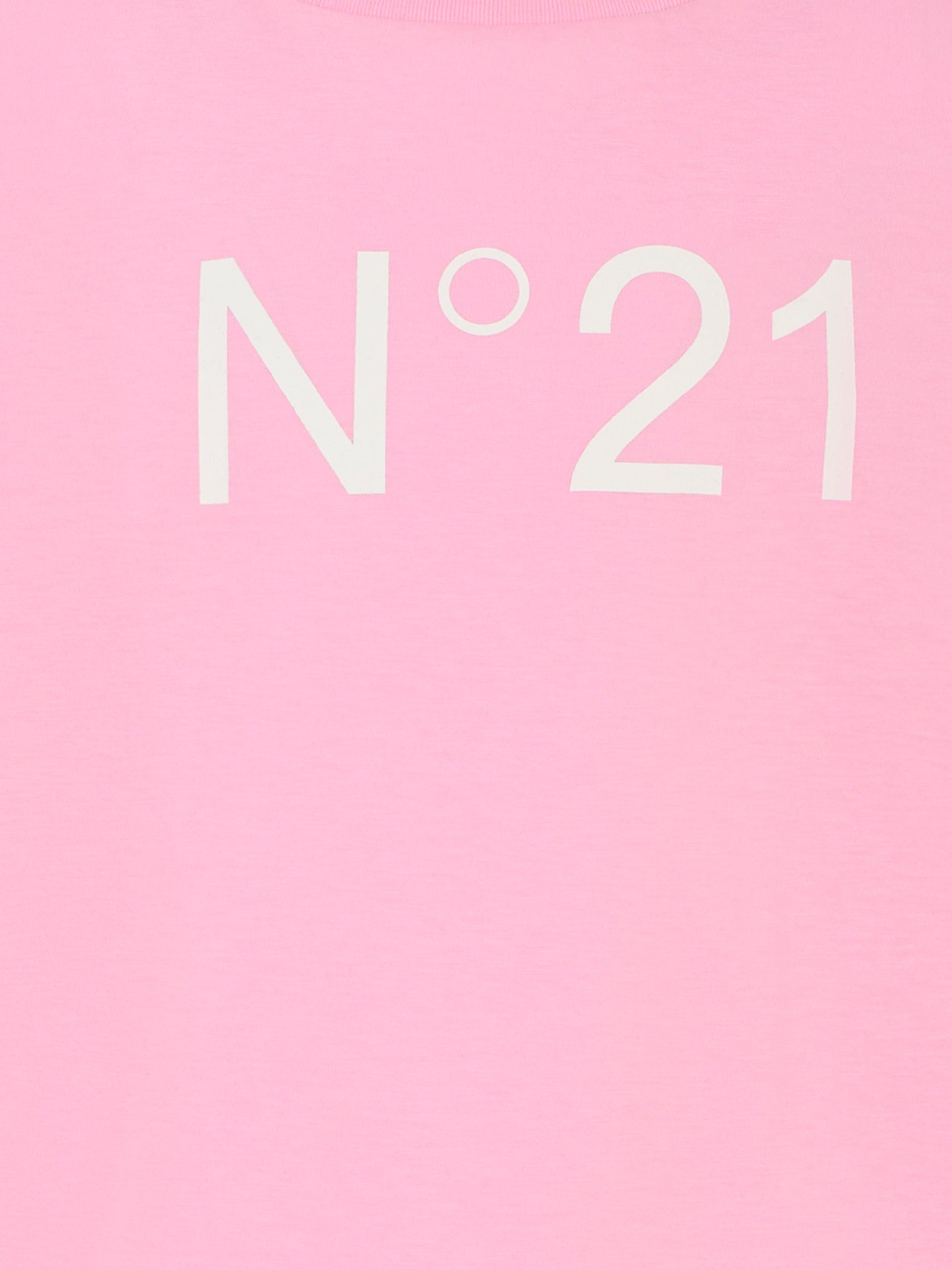 Vestito rosa per bambina con logo,N°21 Kids,N2102I N0153 0N318
