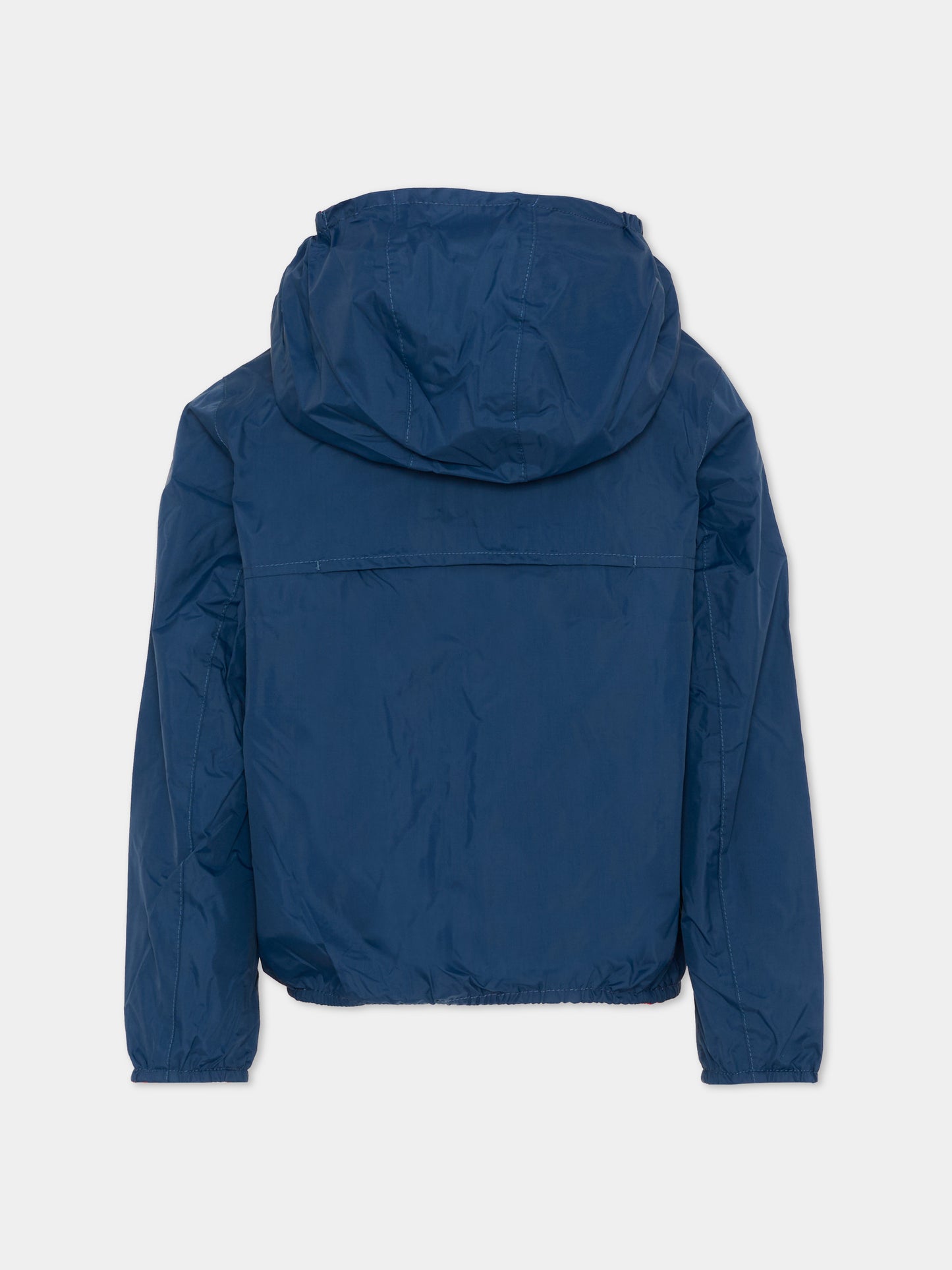 Giacca a vento blu per bambino reversibile,K-way,K61314W C0N