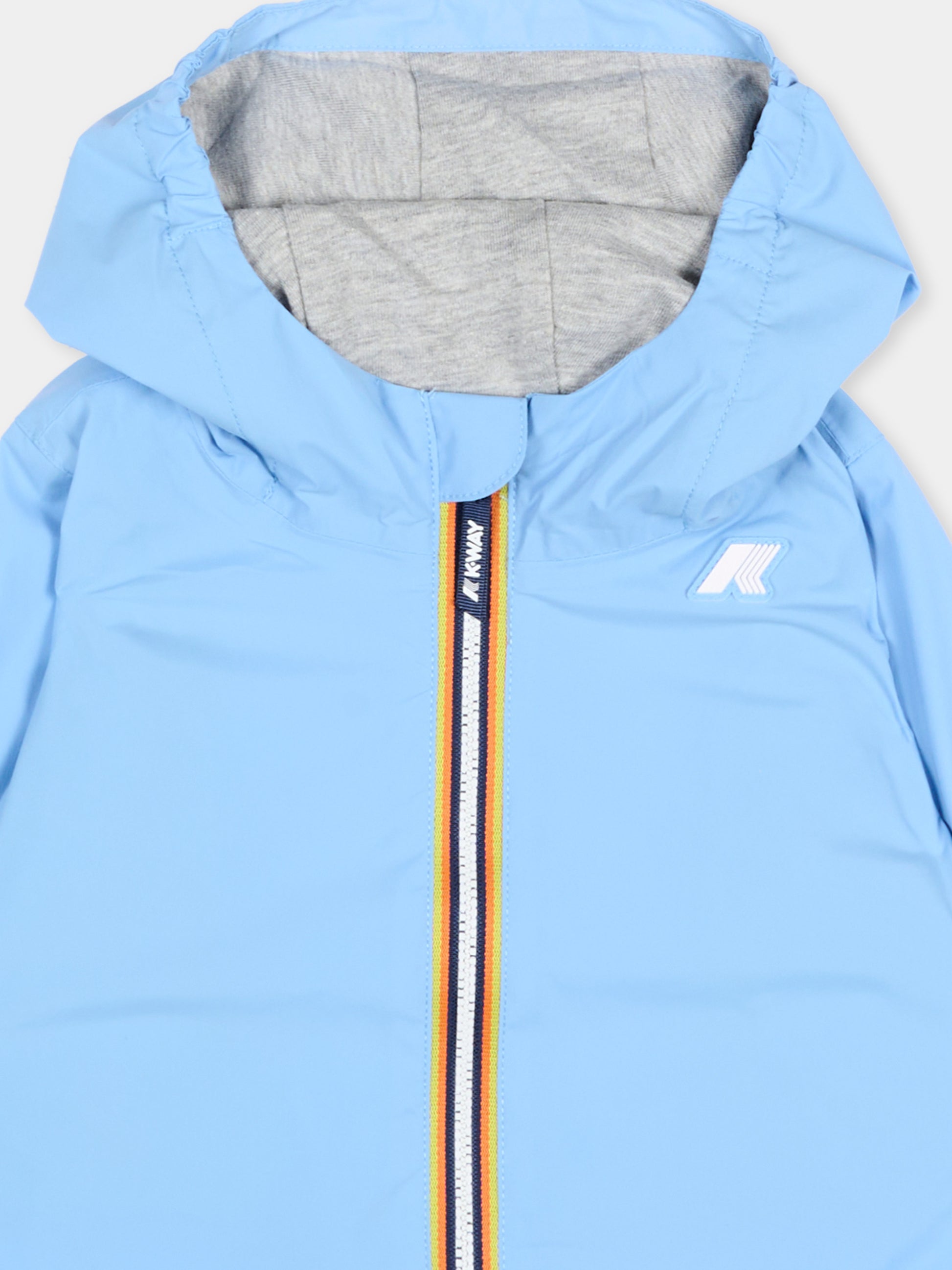 Giacca a vento celeste Jack Stretch per neonato con logo,K-way,K4136IW 356