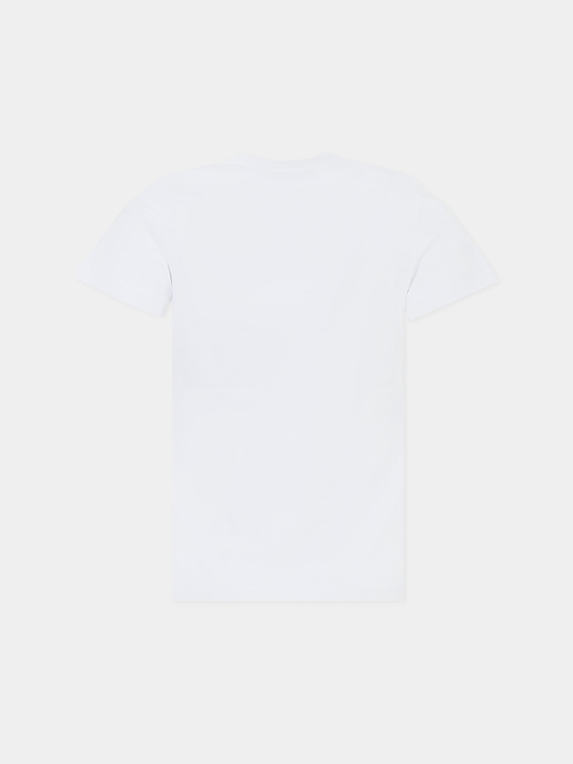 T-shirt bianca per bambino con fiamme,N°21 Kids,N2103M N0080 0N100