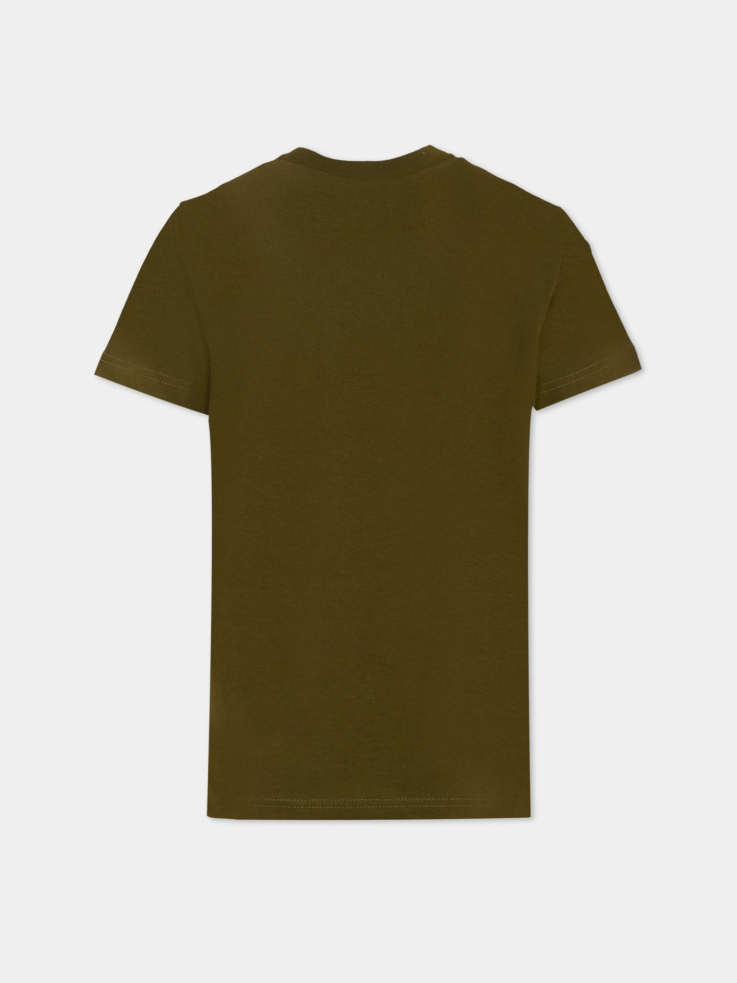 T-shirt verde per bambini con logo,N°21 Kids,N21173 N0153 0N514