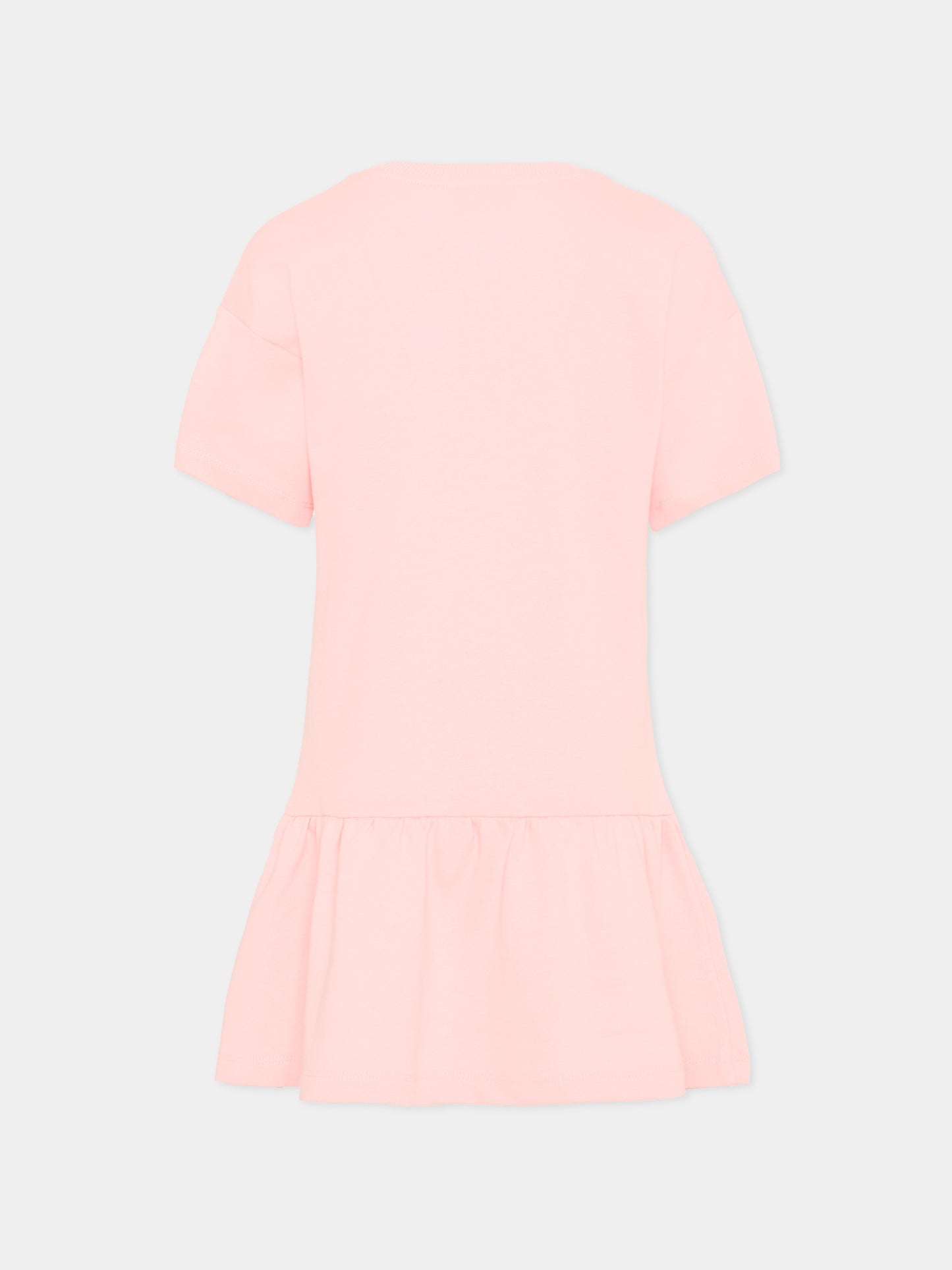 Vestito rosa per bambina con Teddy Bear,Moschino Kids,HDV0HL LCA19 50209