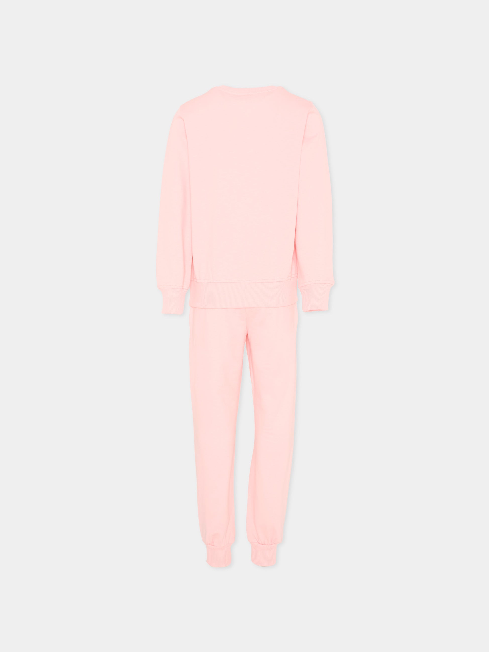 Completo sportivo rosa per bambina con Teddy Bear,Moschino Kids,HPK03E LCA19 50209