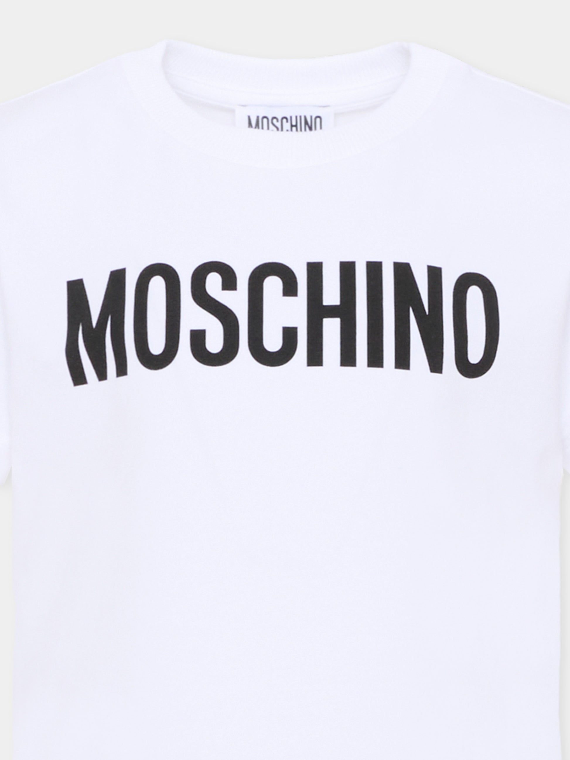 T-shirt bianca per bambini con Teddy Bear,Moschino Kids,HUM05U LBA10 10101