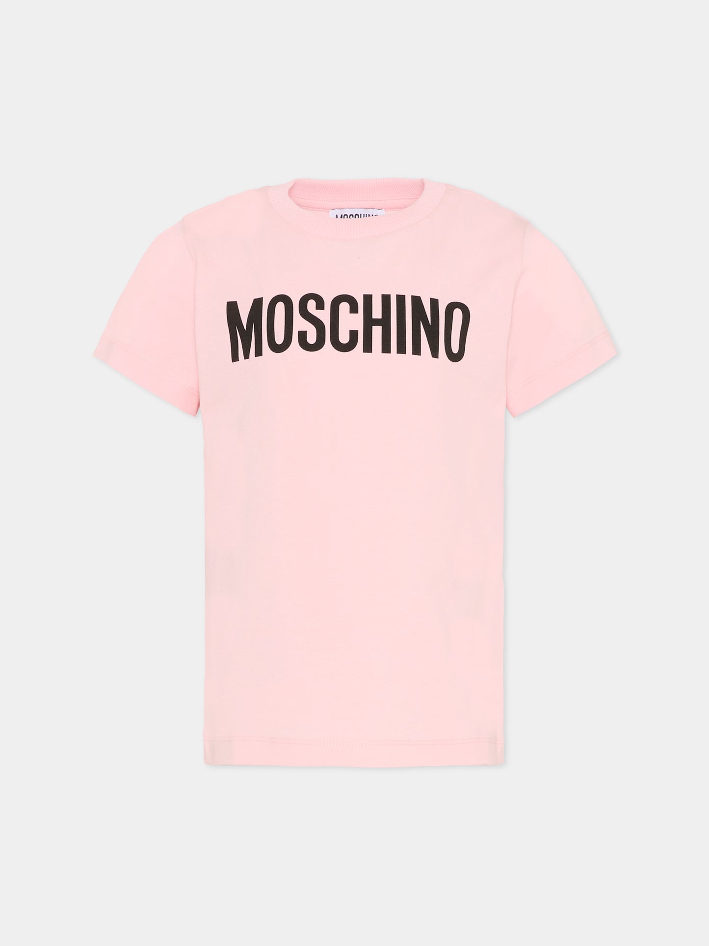 T-shirt rosa per bambina con Teddy Bear,Moschino Kids,HUM05U LBA10 50209
