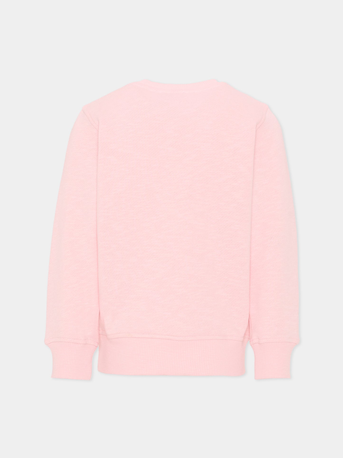 Felpa rosa per bambina con Teddy Bears,Moschino Kids,HVF08V LCA88 50209