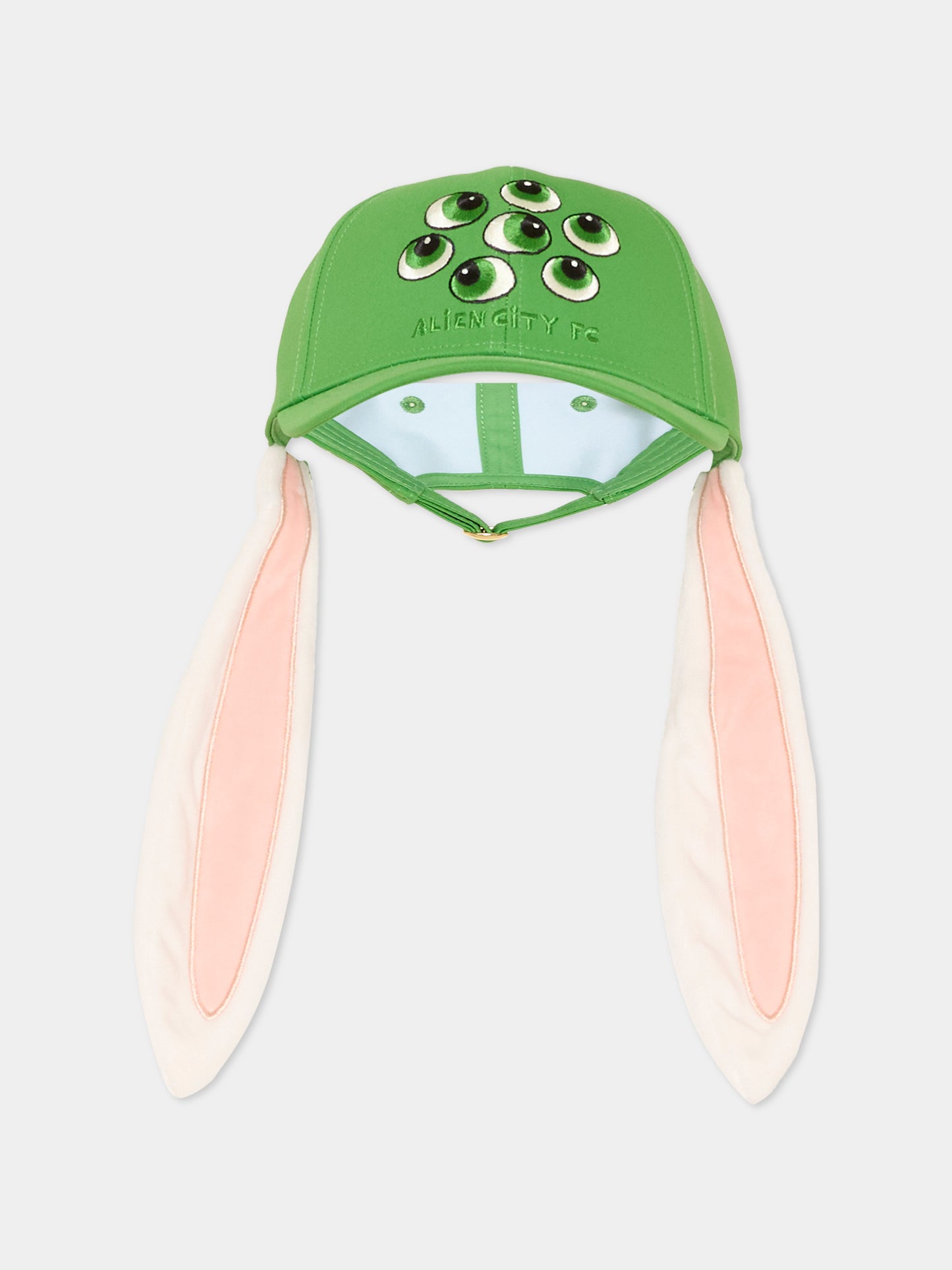 Cappello verde per bambini con orecchie