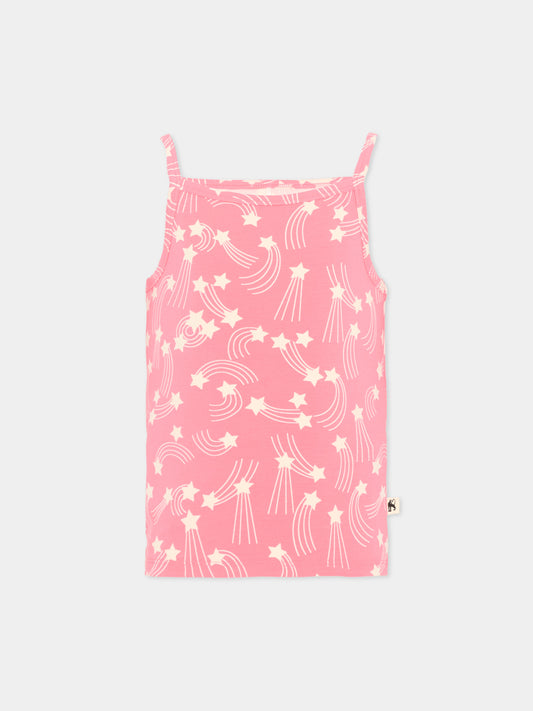 Top rosa per bambina con stelle,Mini Rodini,2622014828