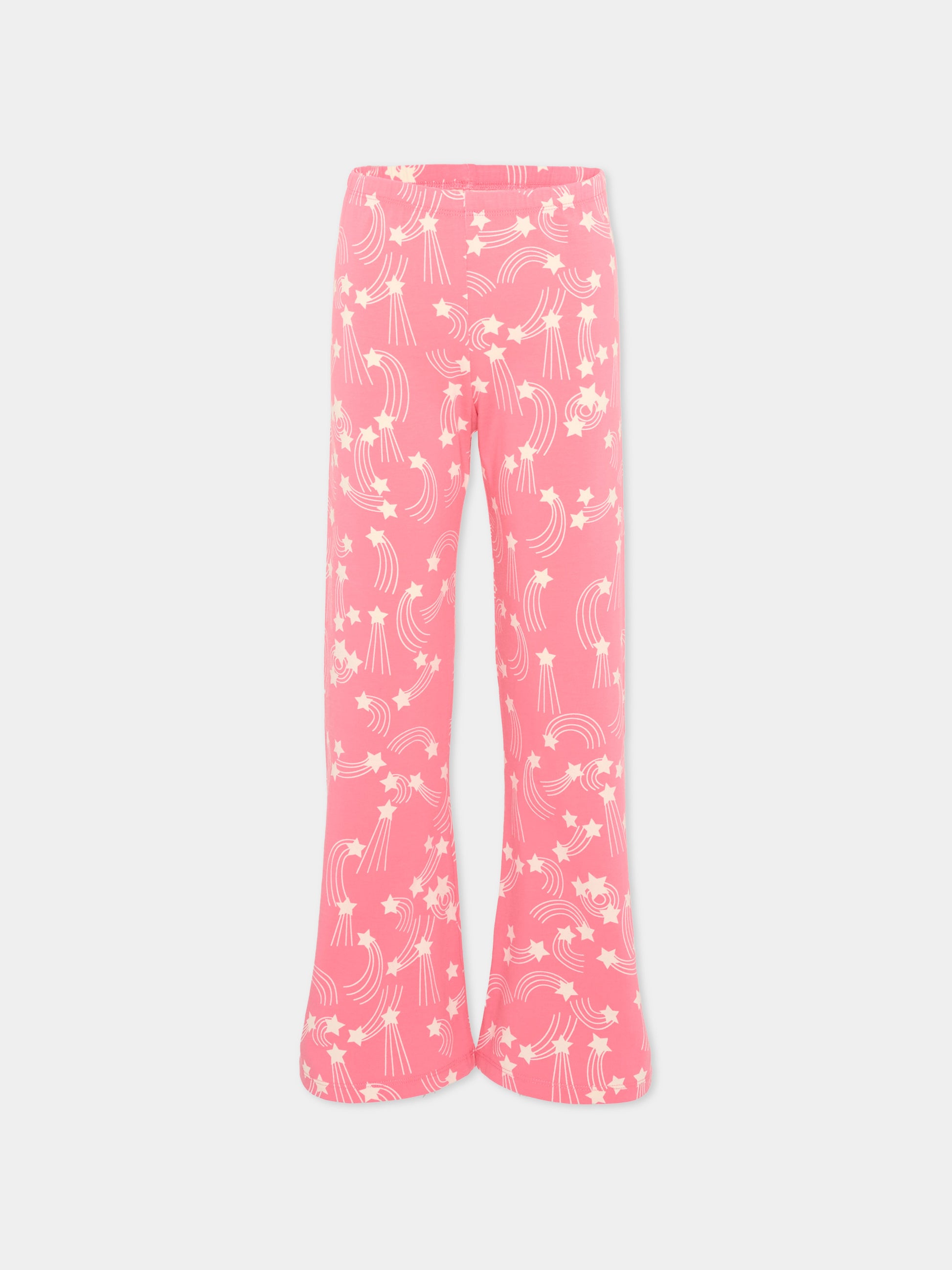 Pantaloni sportivi rosa per bambina con stelle,Mini Rodini,2623013528