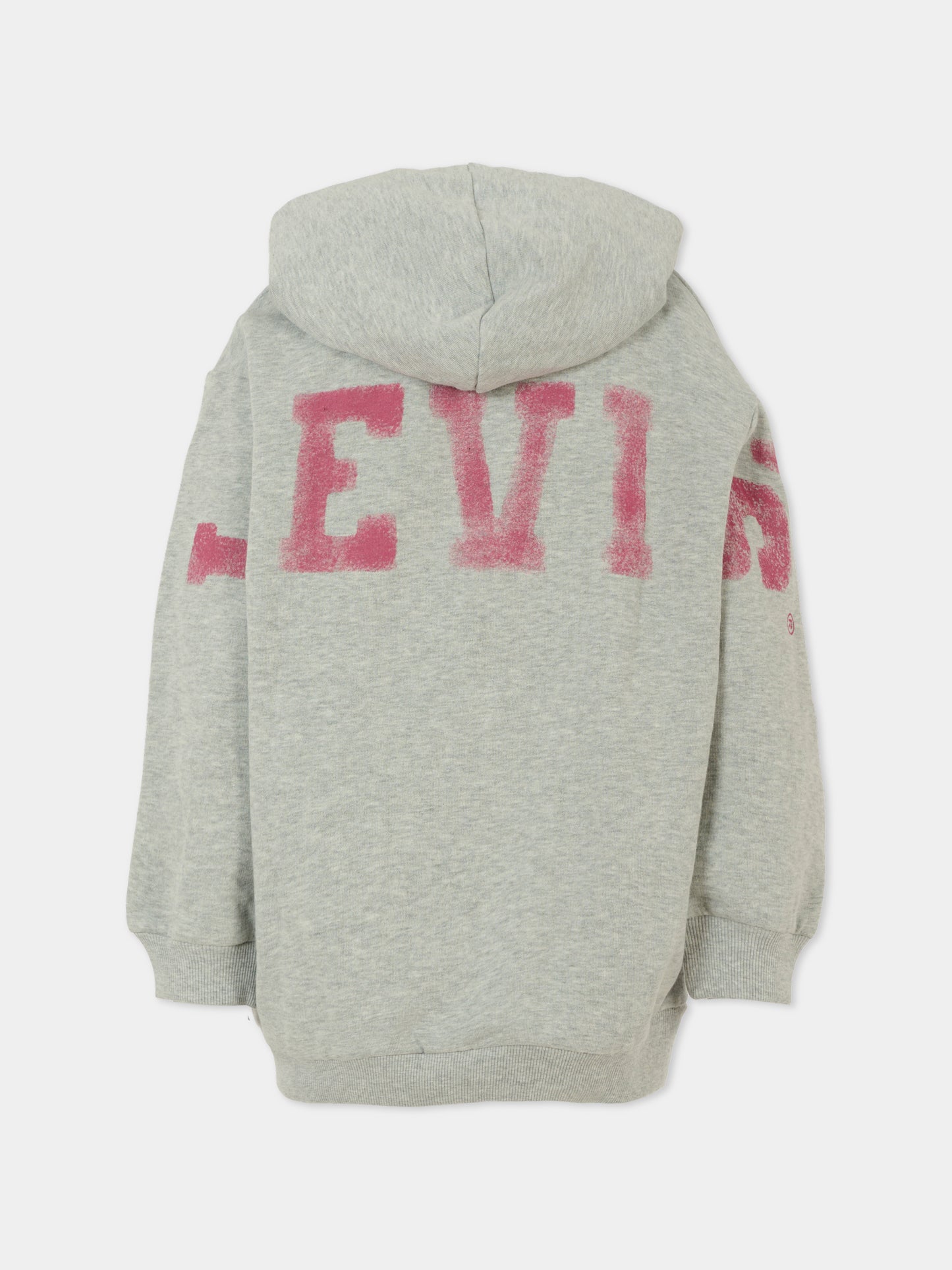 Felpa grigia per bambini con logo,Levi's Kids,4EL076 G2H