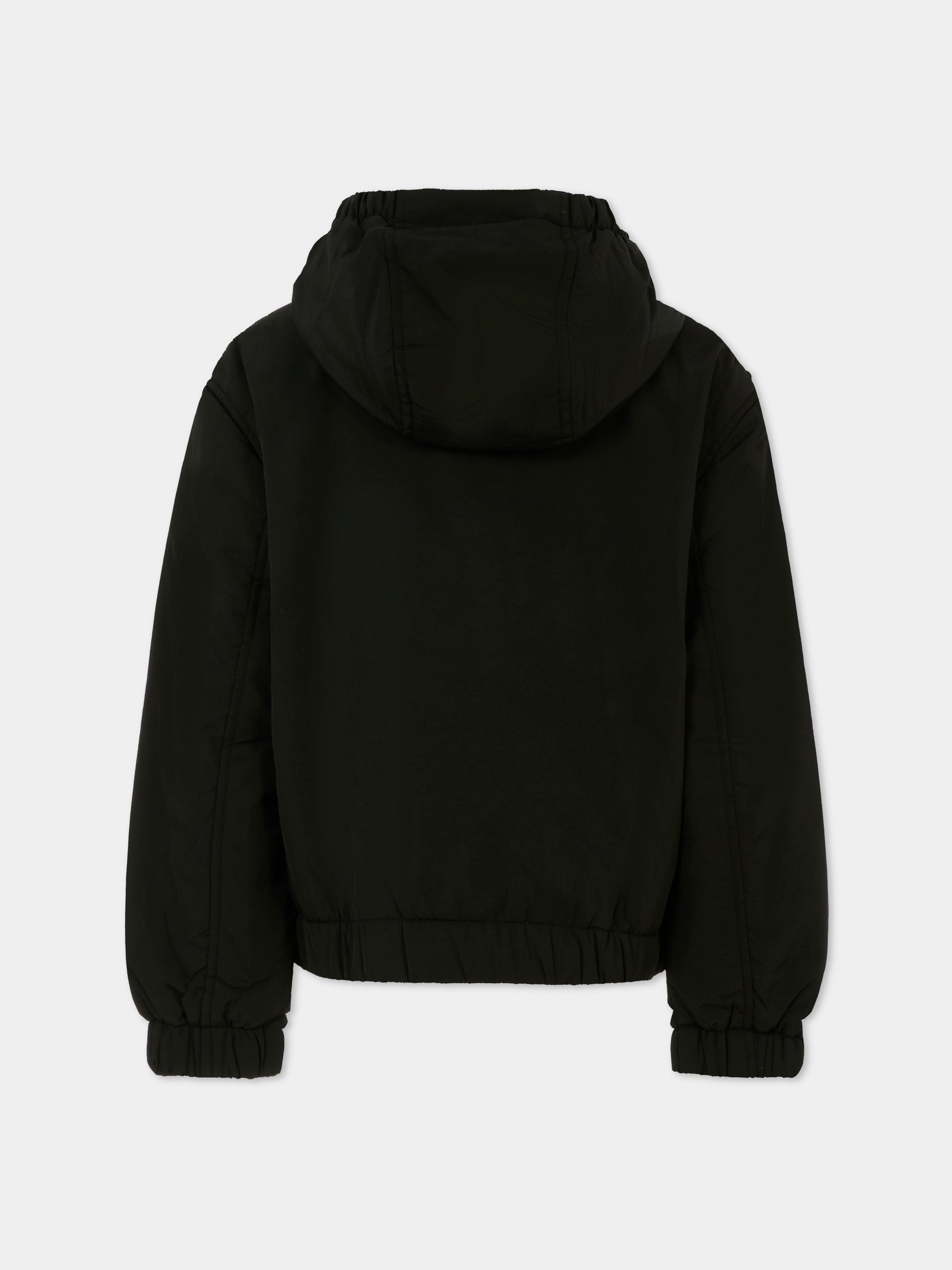 Giacca a vento nera per bambini con logo,Calvin Klein Kids,IG0IG02796 BEH