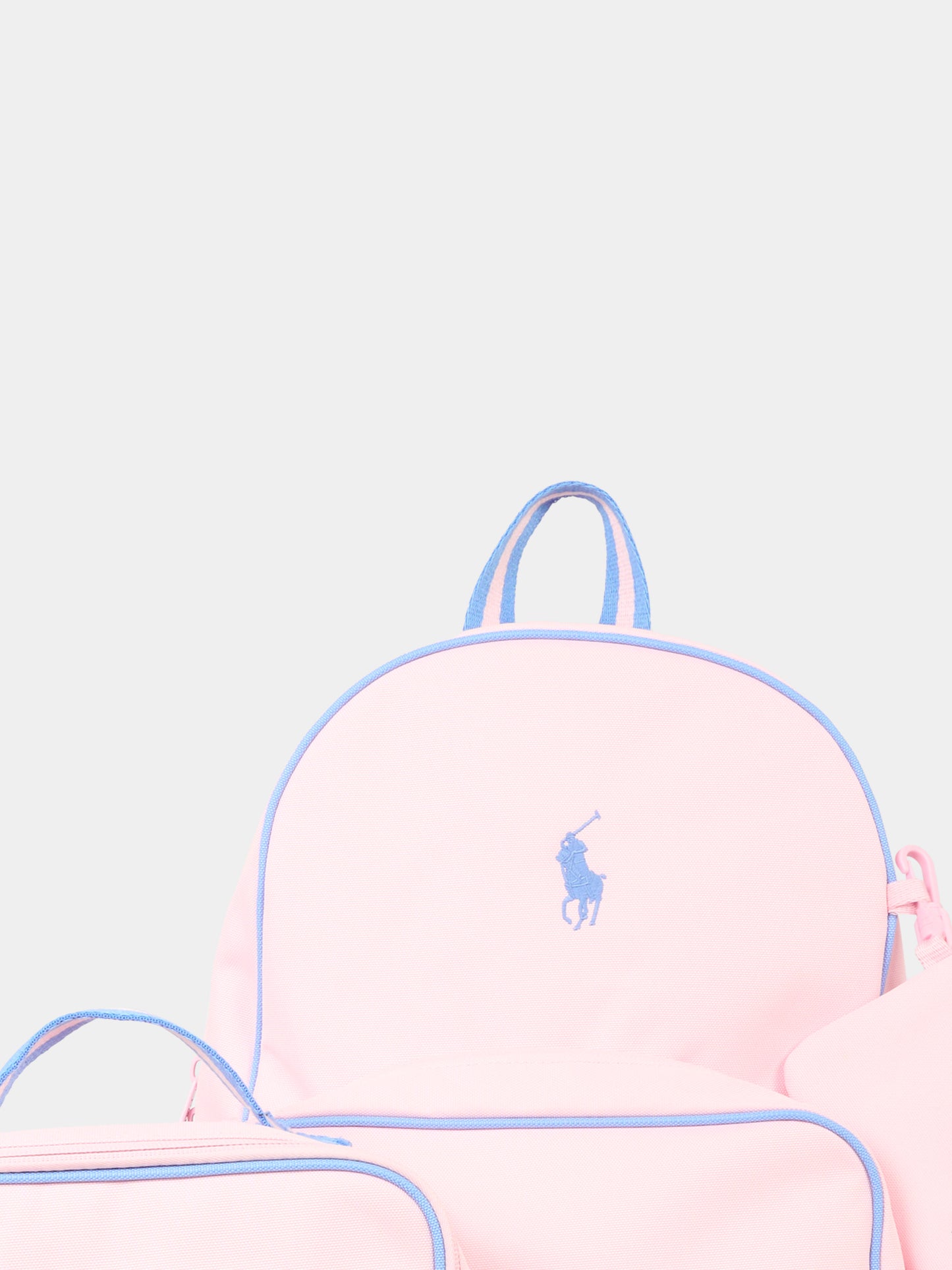 Zaino rosa per bambina con cavallino,Ralph Lauren Kids,9AR077 ADG