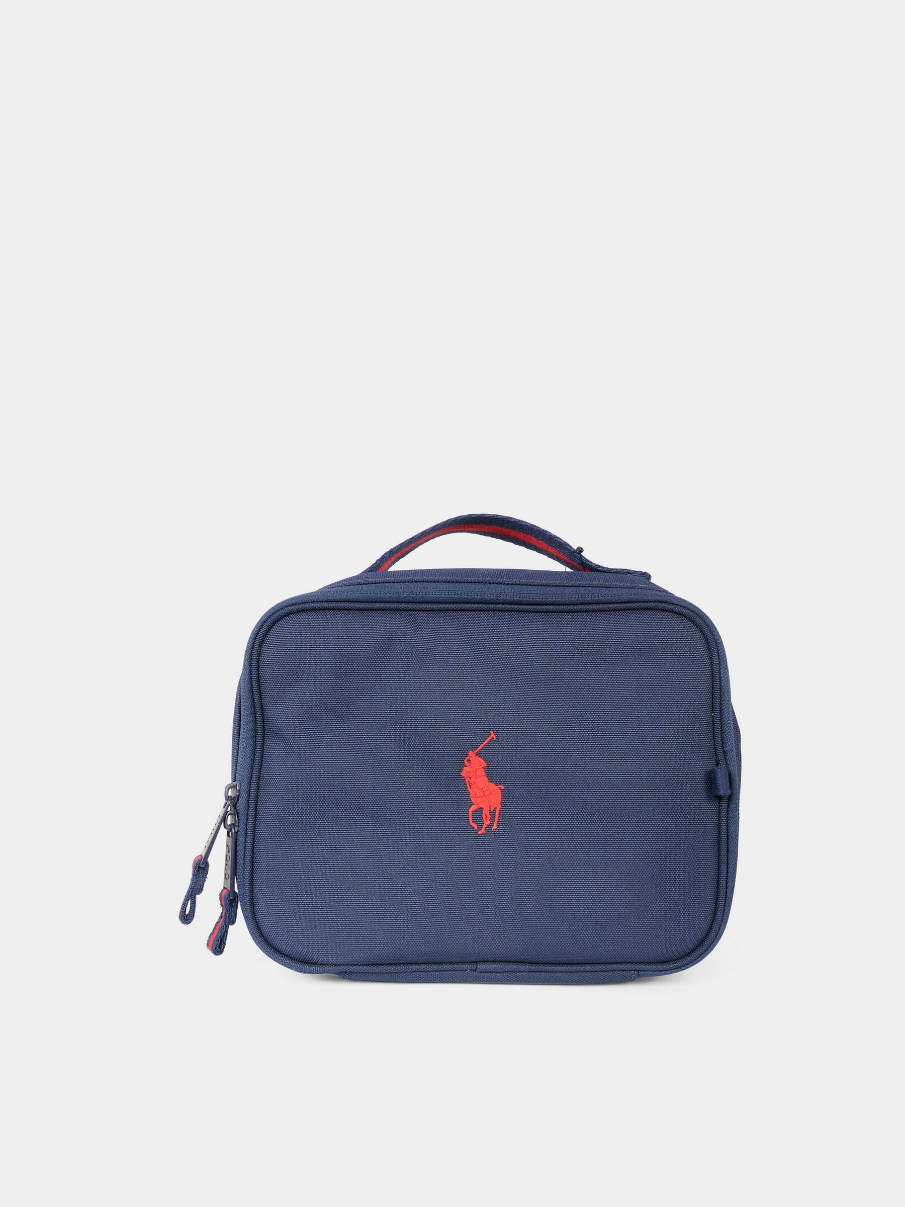 Zaino blu per bambini con cavallino,Ralph Lauren Kids,9AR077 BCV