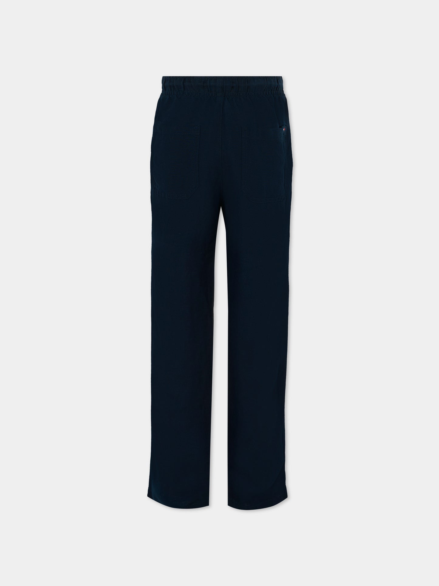 Pantaloni blu per bambino con bandierina,Tommy Hilfiger Junior,KB0KB09640 C1G