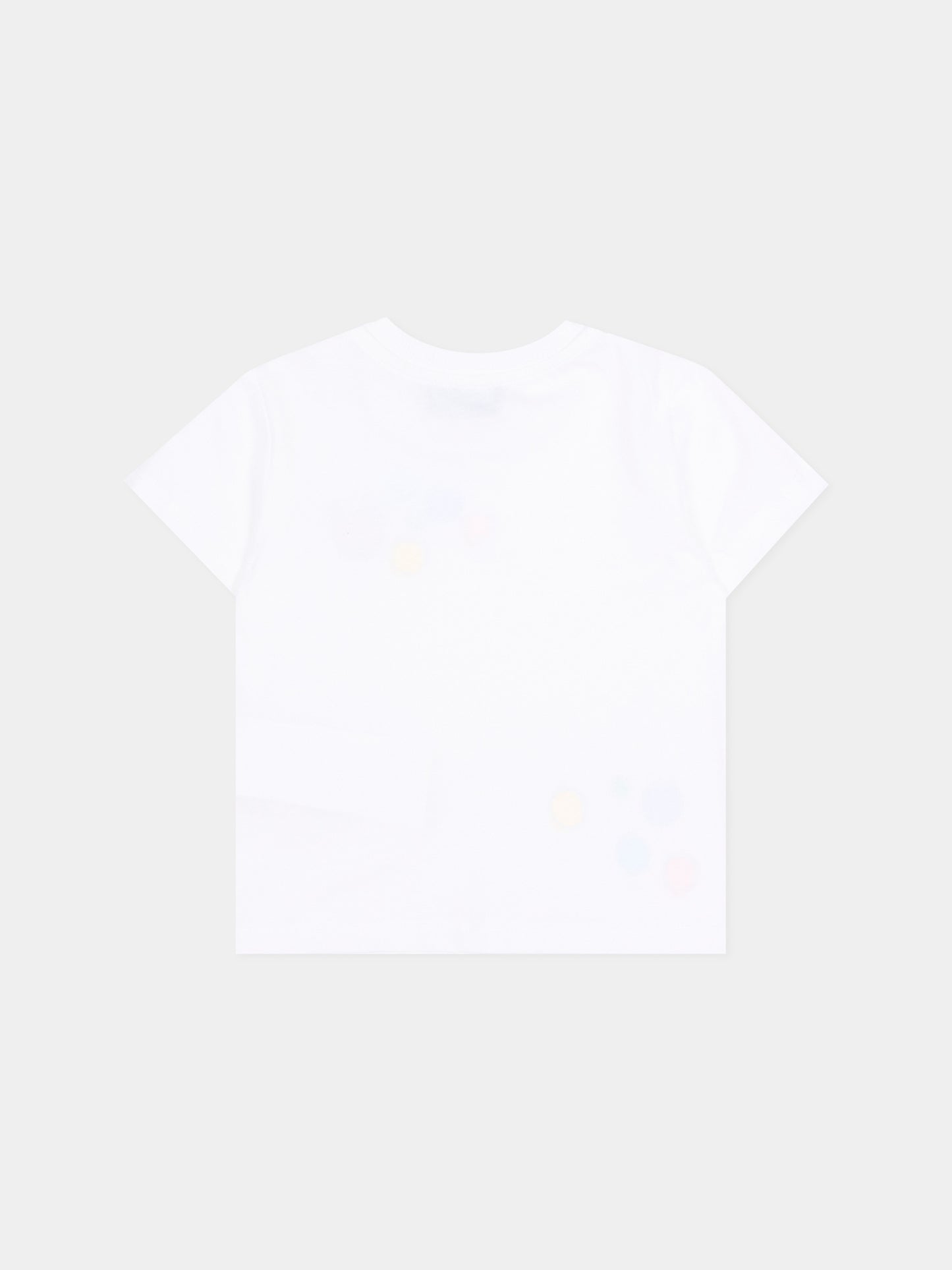 T-Shirt bianca per neonato con Teddy Bear,Moschino Kids,M5M047 LAA03 10101