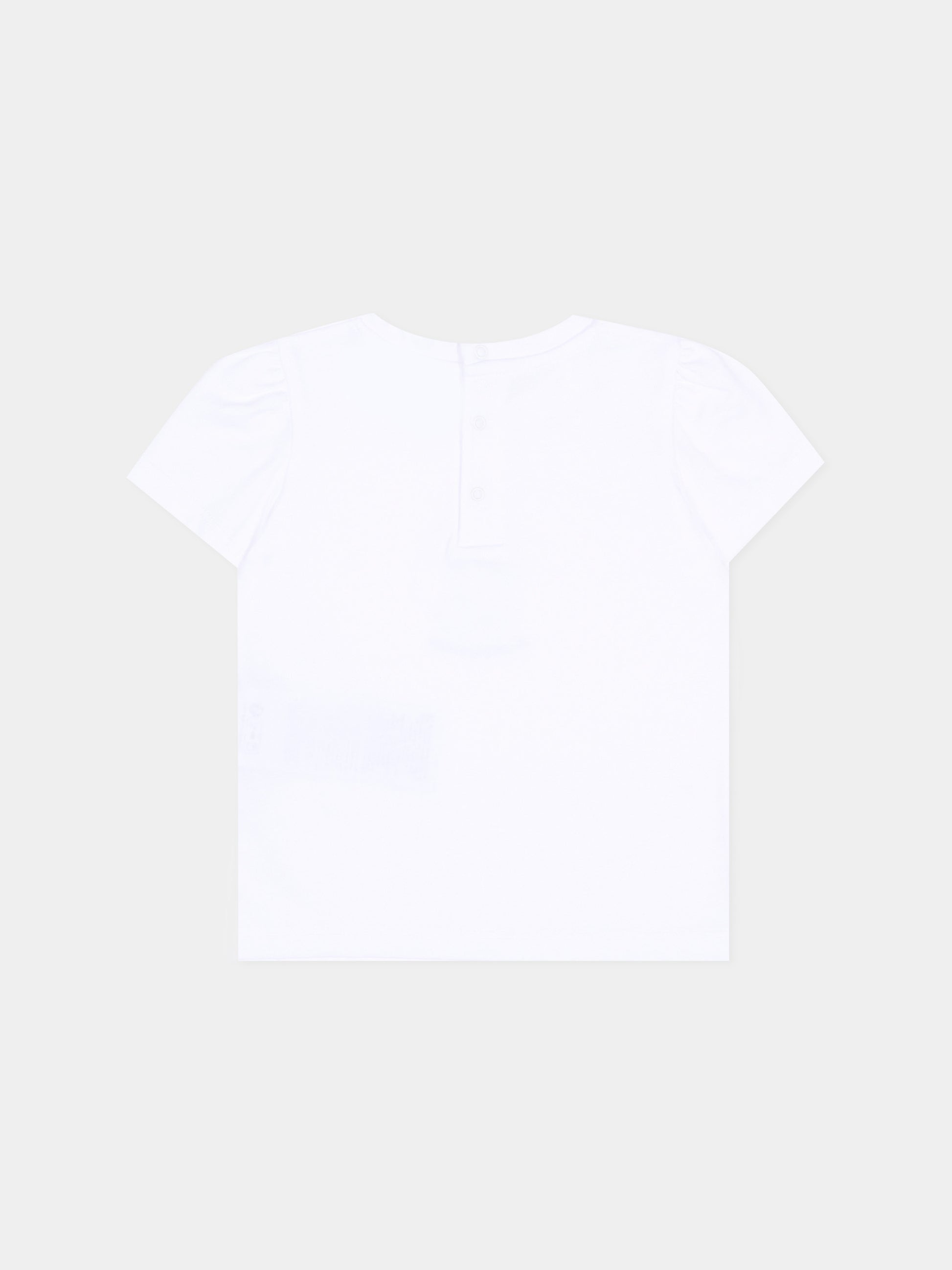 T-Shirt bianca per neonata con Teddy Bear,Moschino Kids,MDM03N LAA02 10101