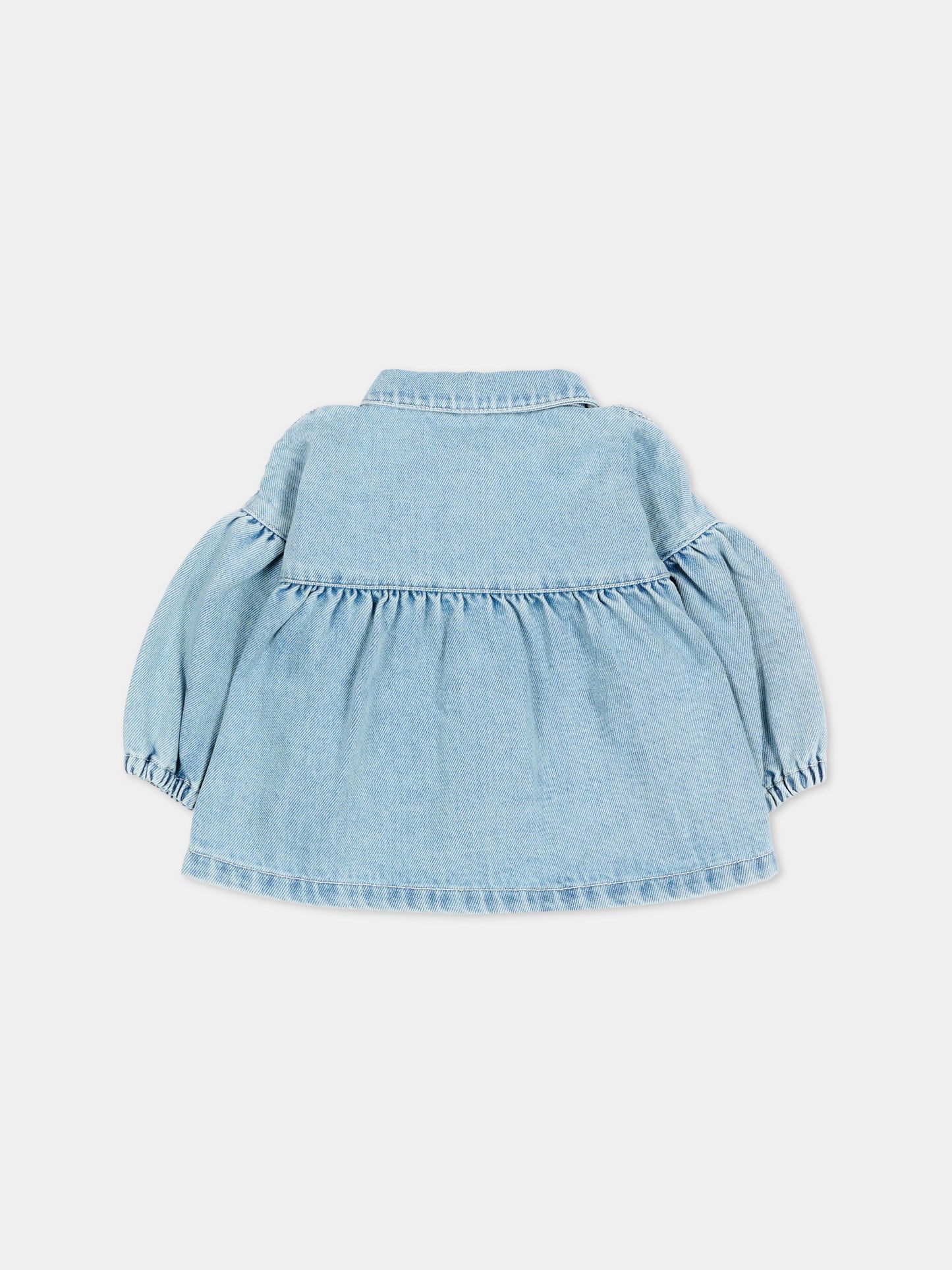 Giubbotto di jeans per neonata con logo,Moschino Kids,MDS02K L0E34 40186