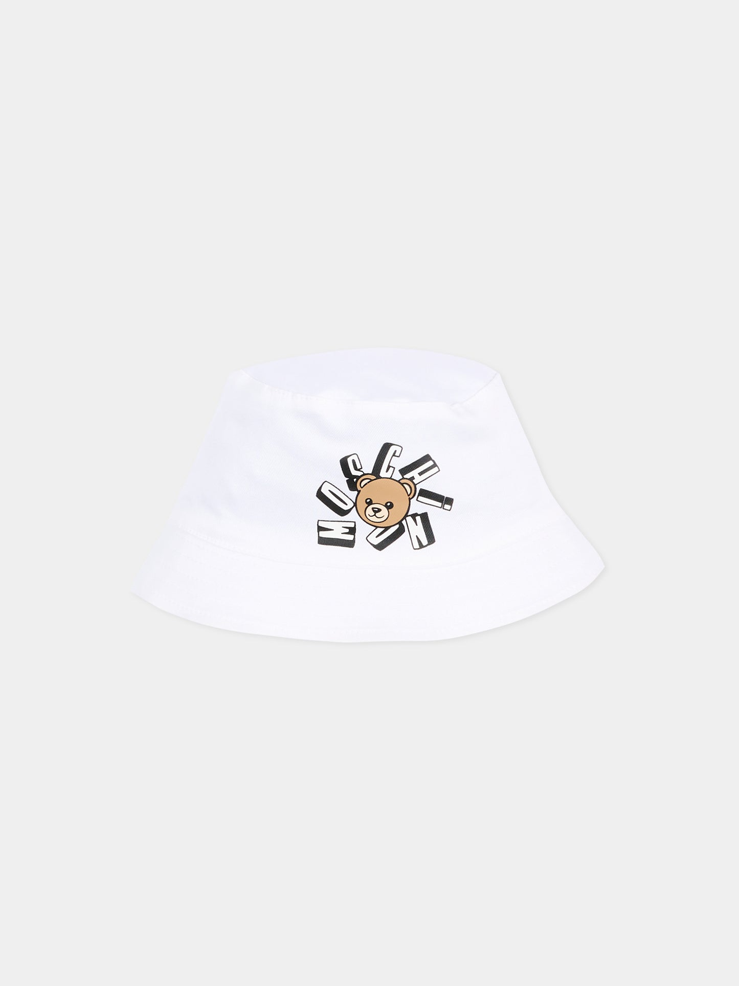 Cloche bianca Moschino per neonati,Moschino Kids,MNX057 LPA01 10101