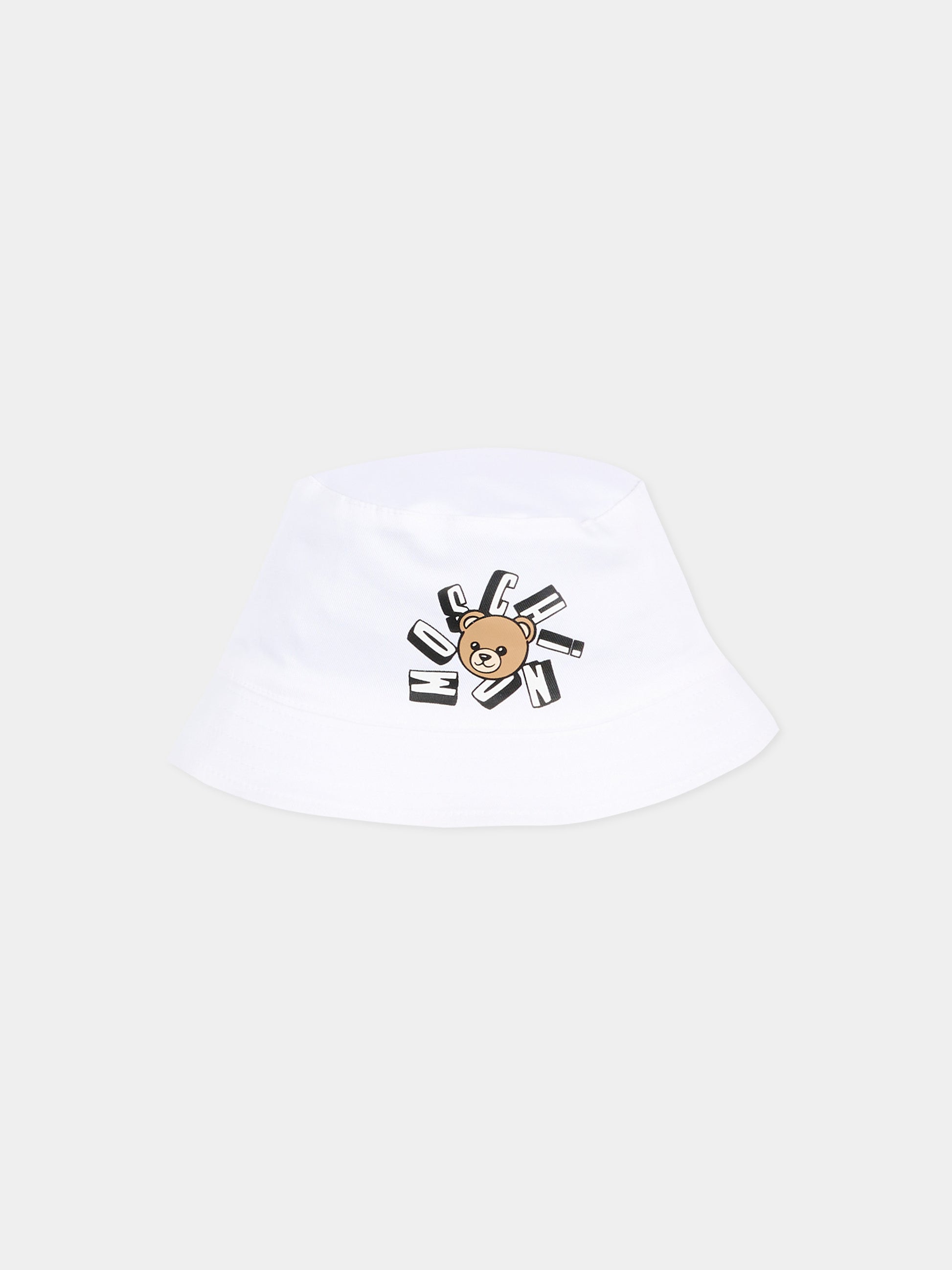 Cloche bianca Moschino per neonati,Moschino Kids,MNX057 LPA01 10101