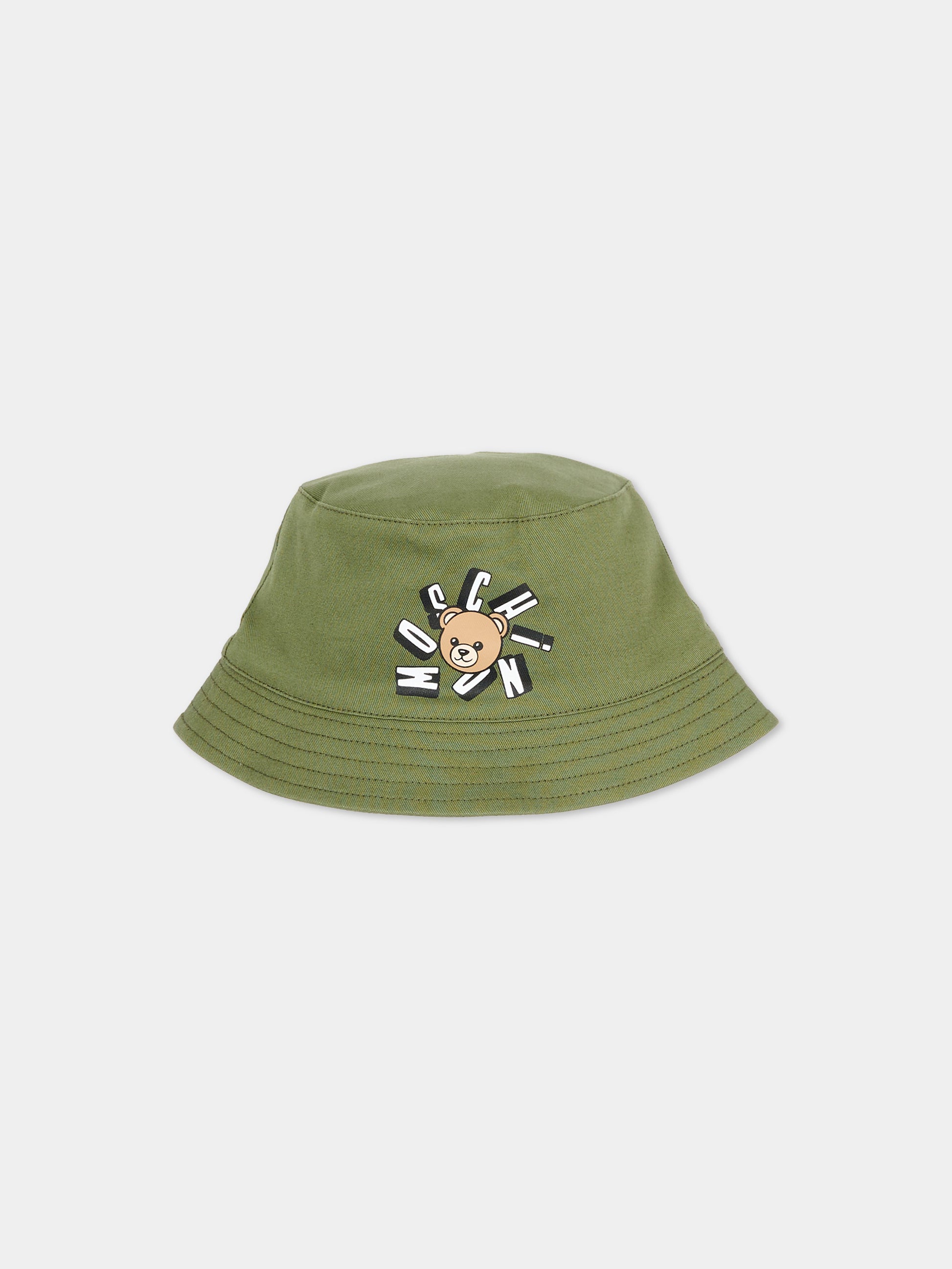 Cloche verde per neonato con teddy bear,Moschino Kids,MNX057 LPA01 30037