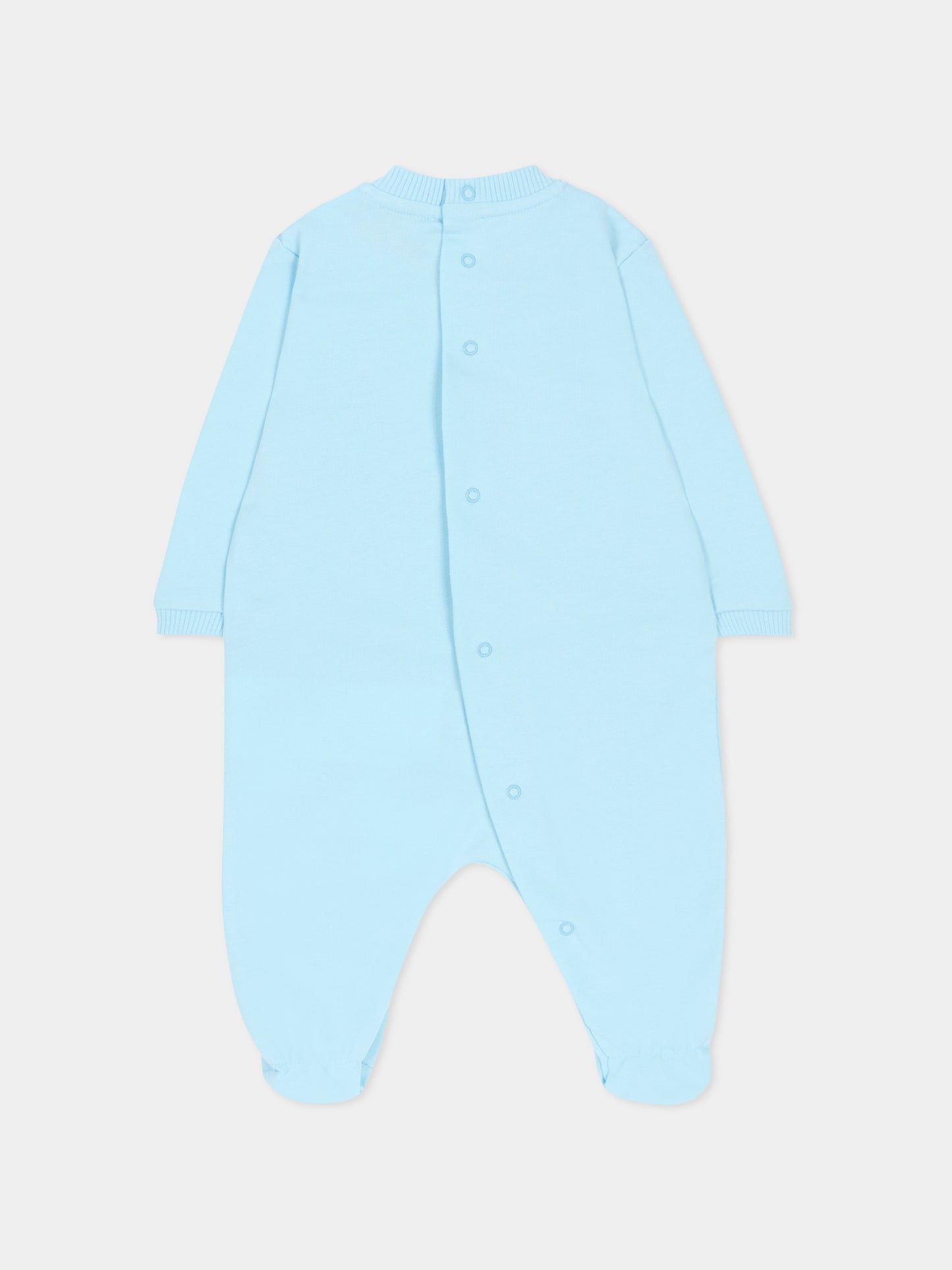 Set tutine celeste per neonato con Teddy Bear,Moschino Kids,MOY03I LCA19 40304