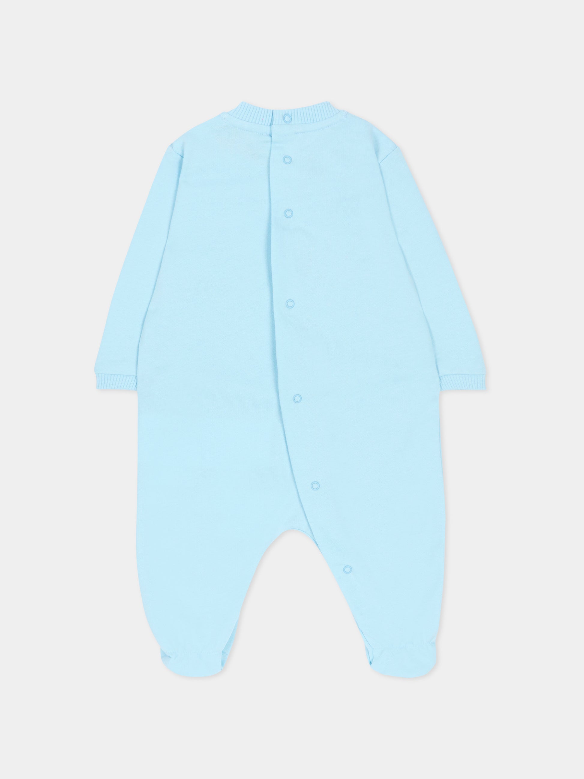 Set tutine celeste per neonato con Teddy Bear,Moschino Kids,MOY03I LCA19 40304