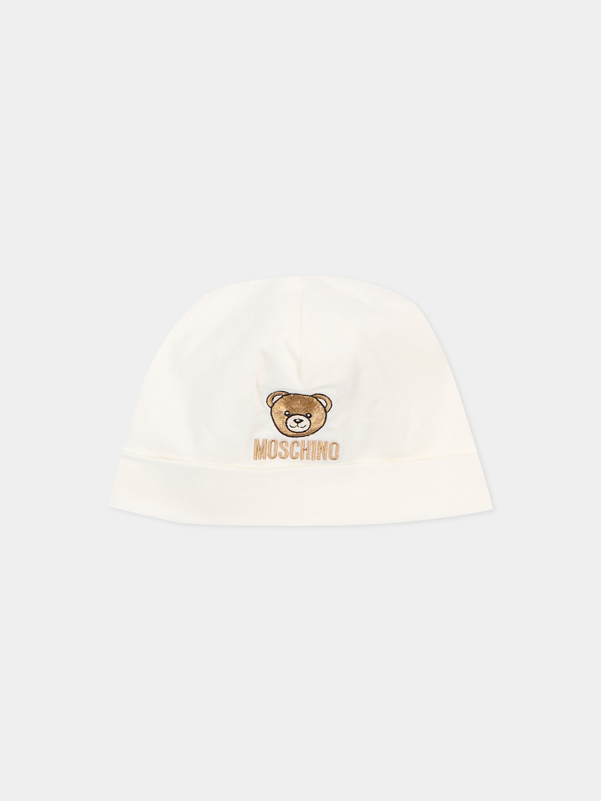 Set accessori avorio con teddy bear per neonati,Moschino Kids,MRY03E LAA23 10063