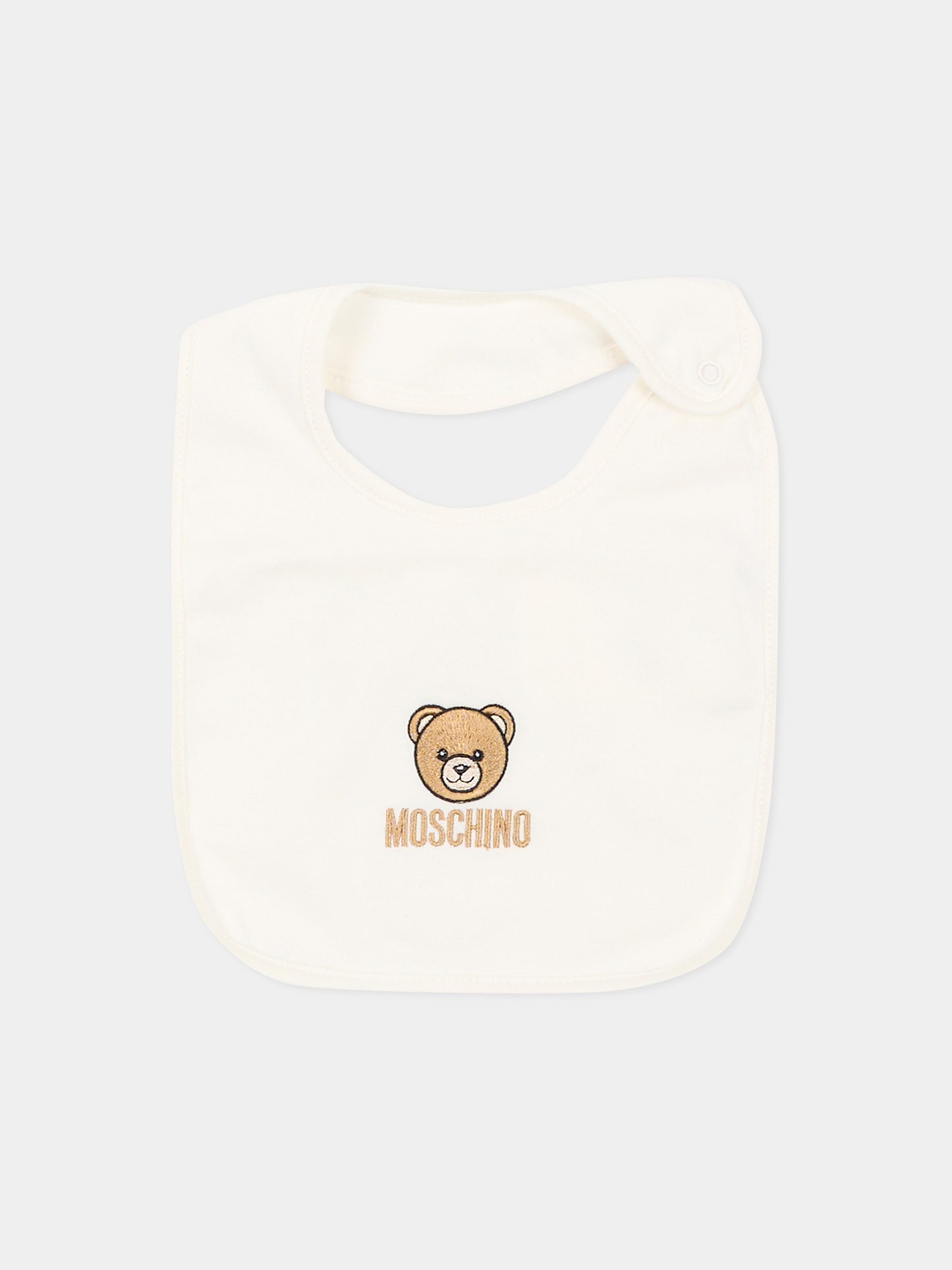Set accessori avorio con teddy bear per neonati,Moschino Kids,MRY03E LAA23 10063
