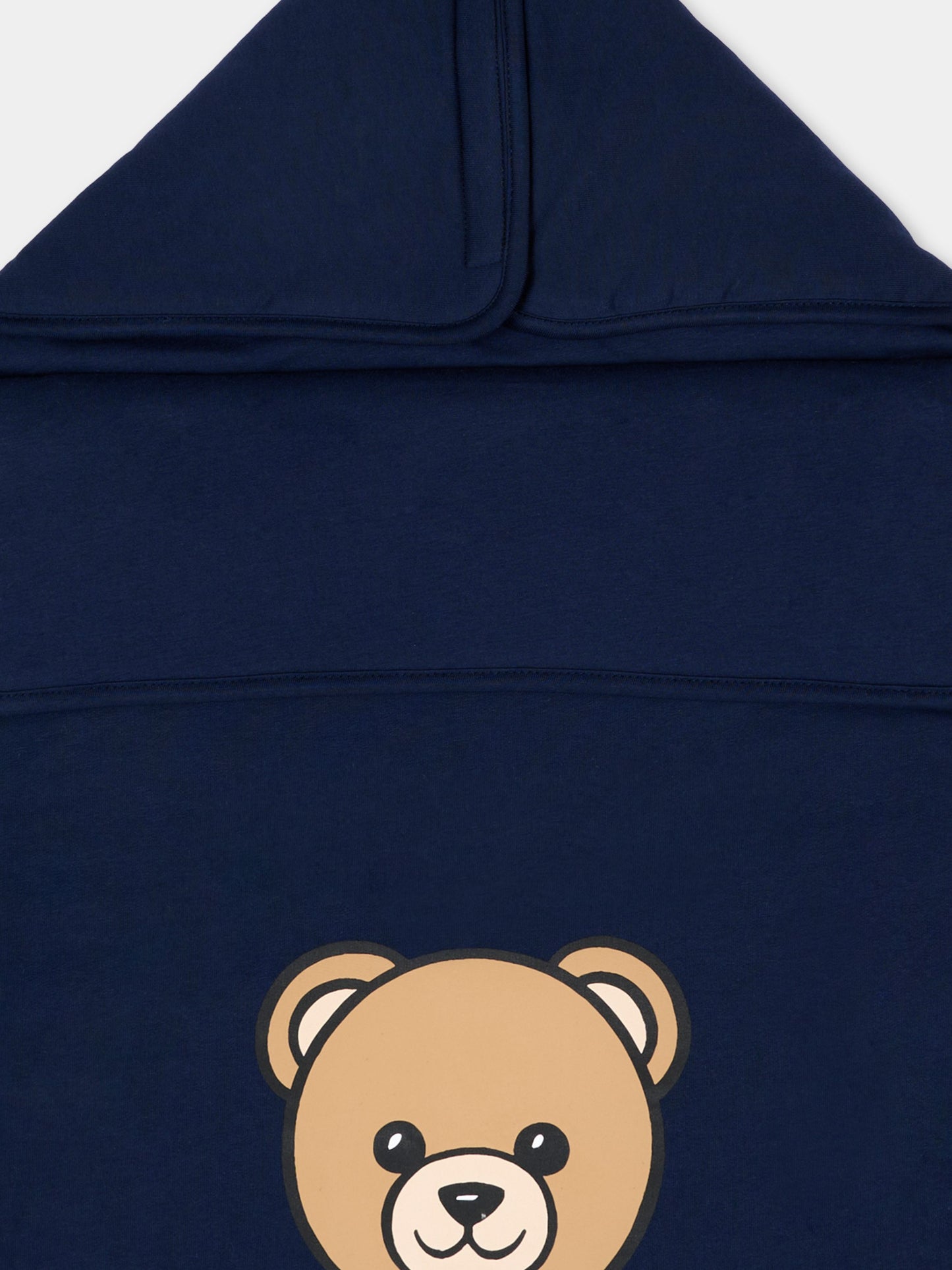 Sacco nanna blu per neonati con Teddy Bear,Moschino Kids,MUE00V LCA19 40016