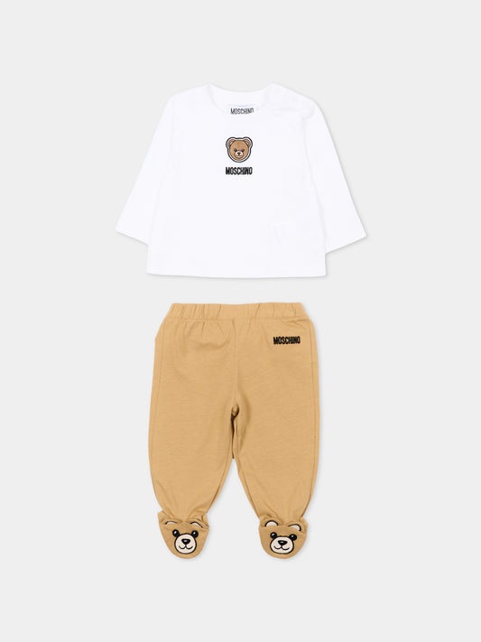 Completo multicolor per neonato con Teddy Bear,Moschino Kids,MUK05J LAA03 83683