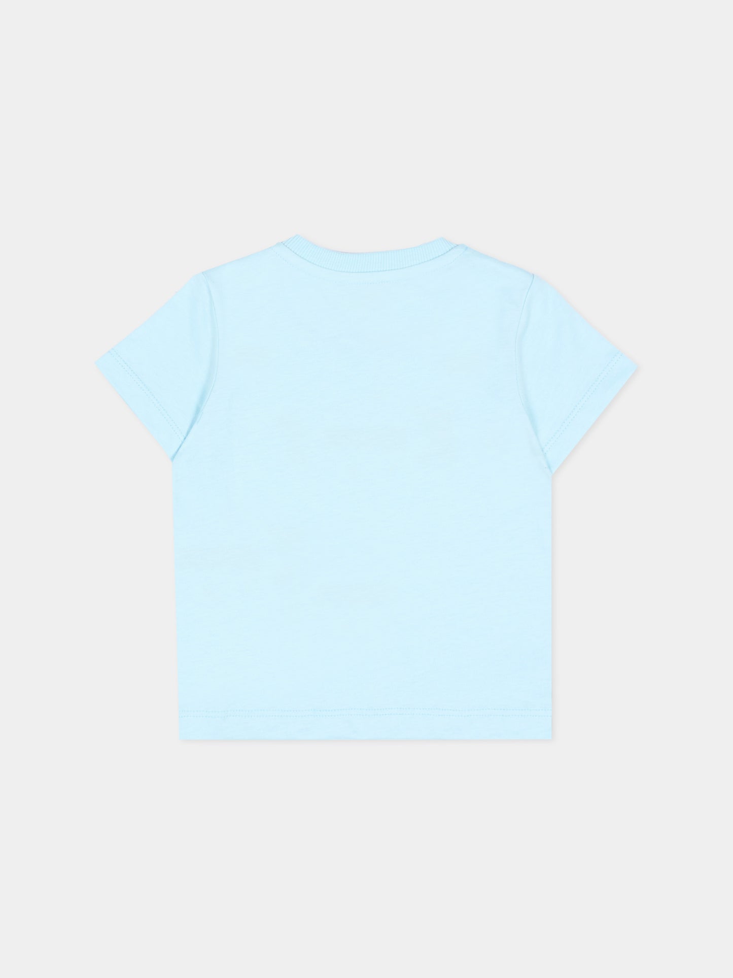 T-Shirt celeste per neonato con Teddy Bear,Moschino Kids,MUM04M LAA01 40304